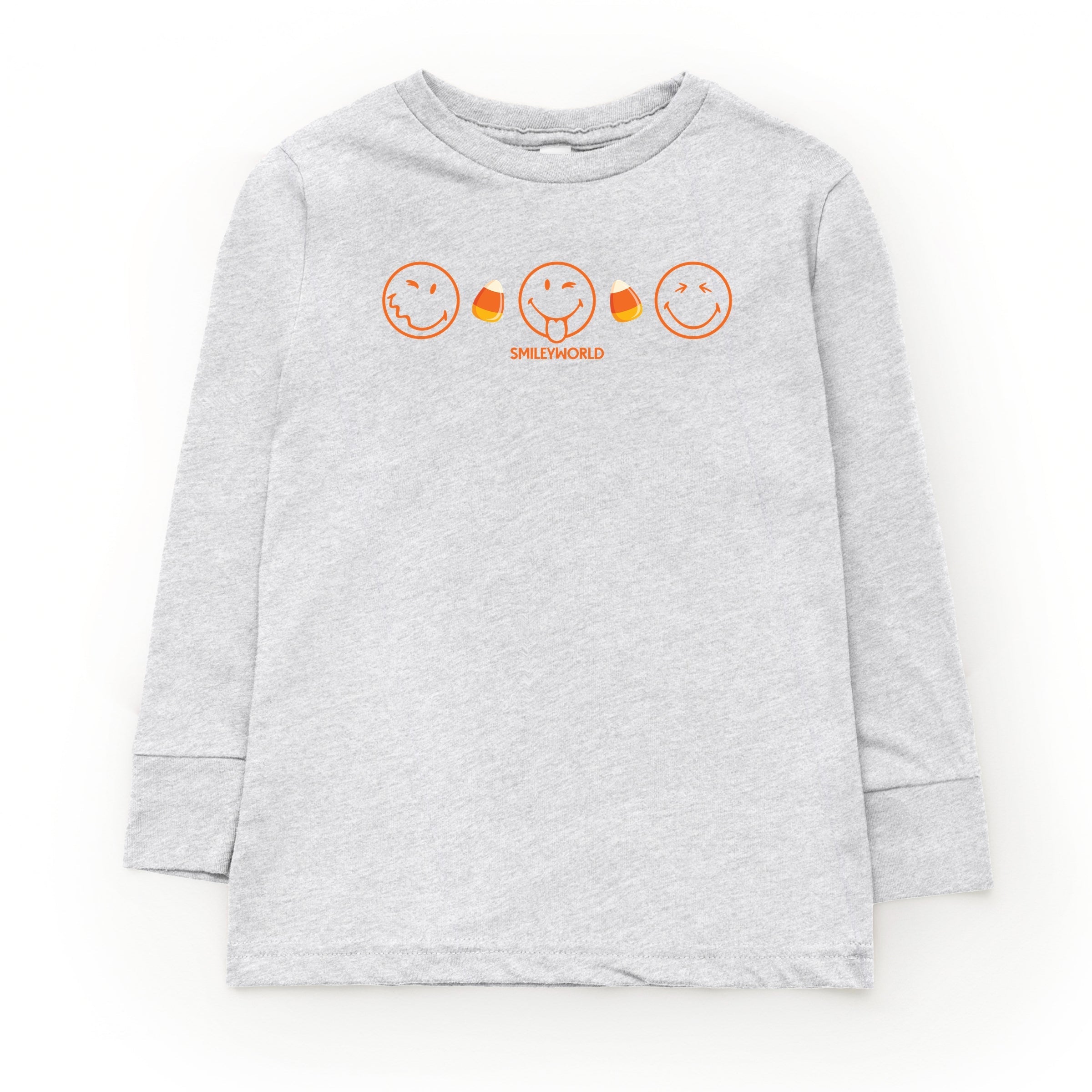 SmileyWorld Candy Corn Outlines - Toddler Long Sleeve Graphic Tee and Youth Long Sleeve Graphic T-Shirt