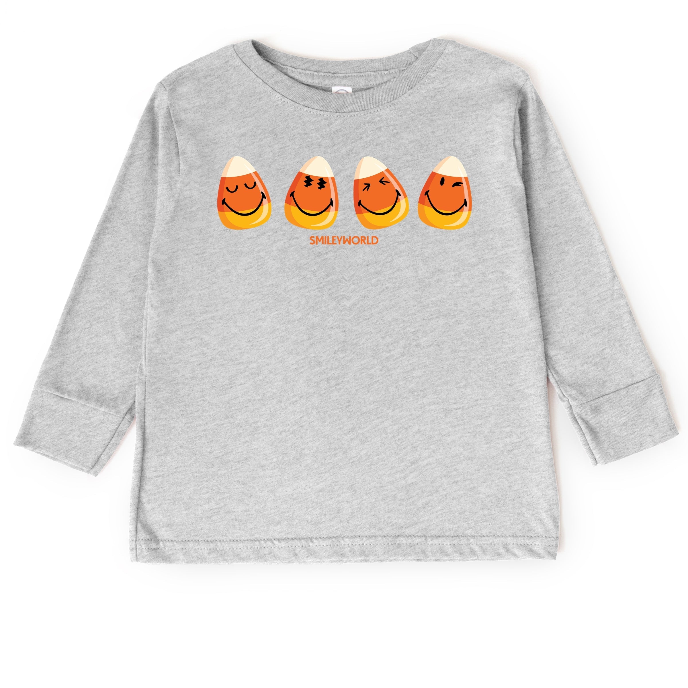 SmileyWorld Candy Corn Smiles - Toddler Long Sleeve Graphic Tee and Youth Long Sleeve Graphic T-Shirt