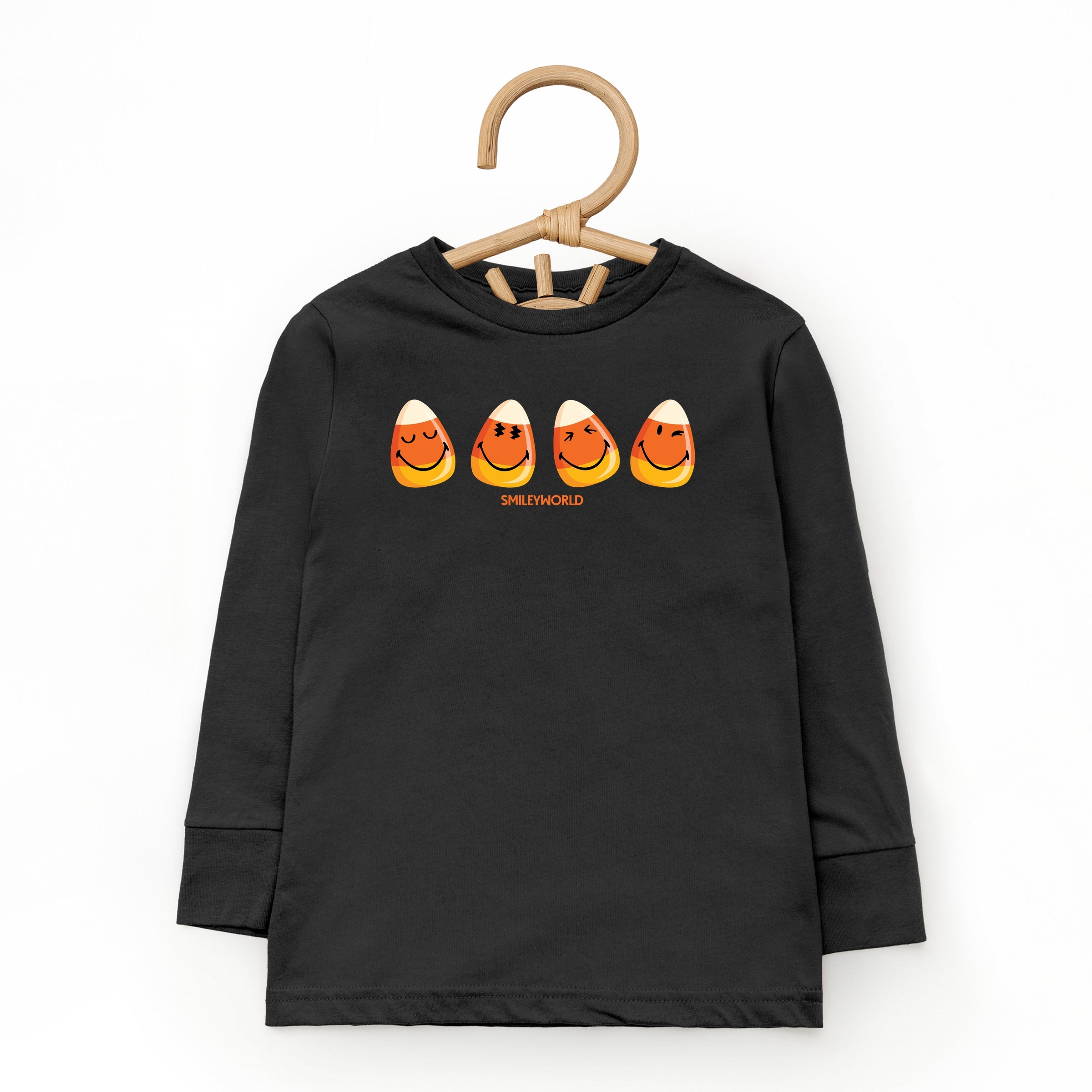 SmileyWorld Candy Corn Smiles - Toddler Long Sleeve Graphic Tee and Youth Long Sleeve Graphic T-Shirt