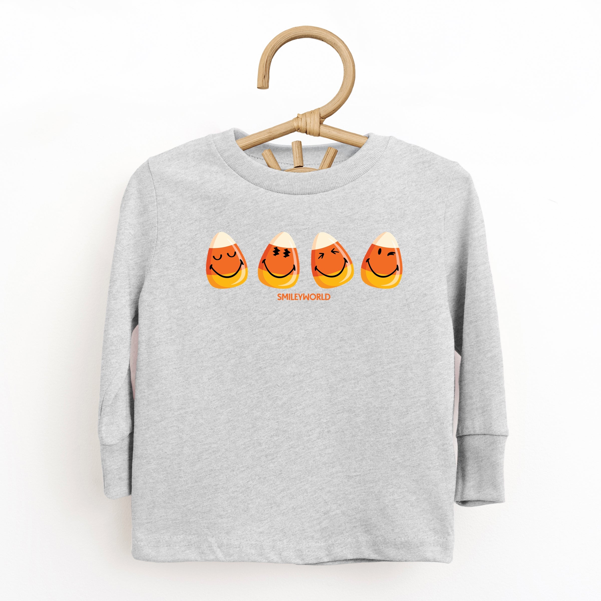 SmileyWorld Candy Corn Smiles - Toddler Long Sleeve Graphic Tee and Youth Long Sleeve Graphic T-Shirt