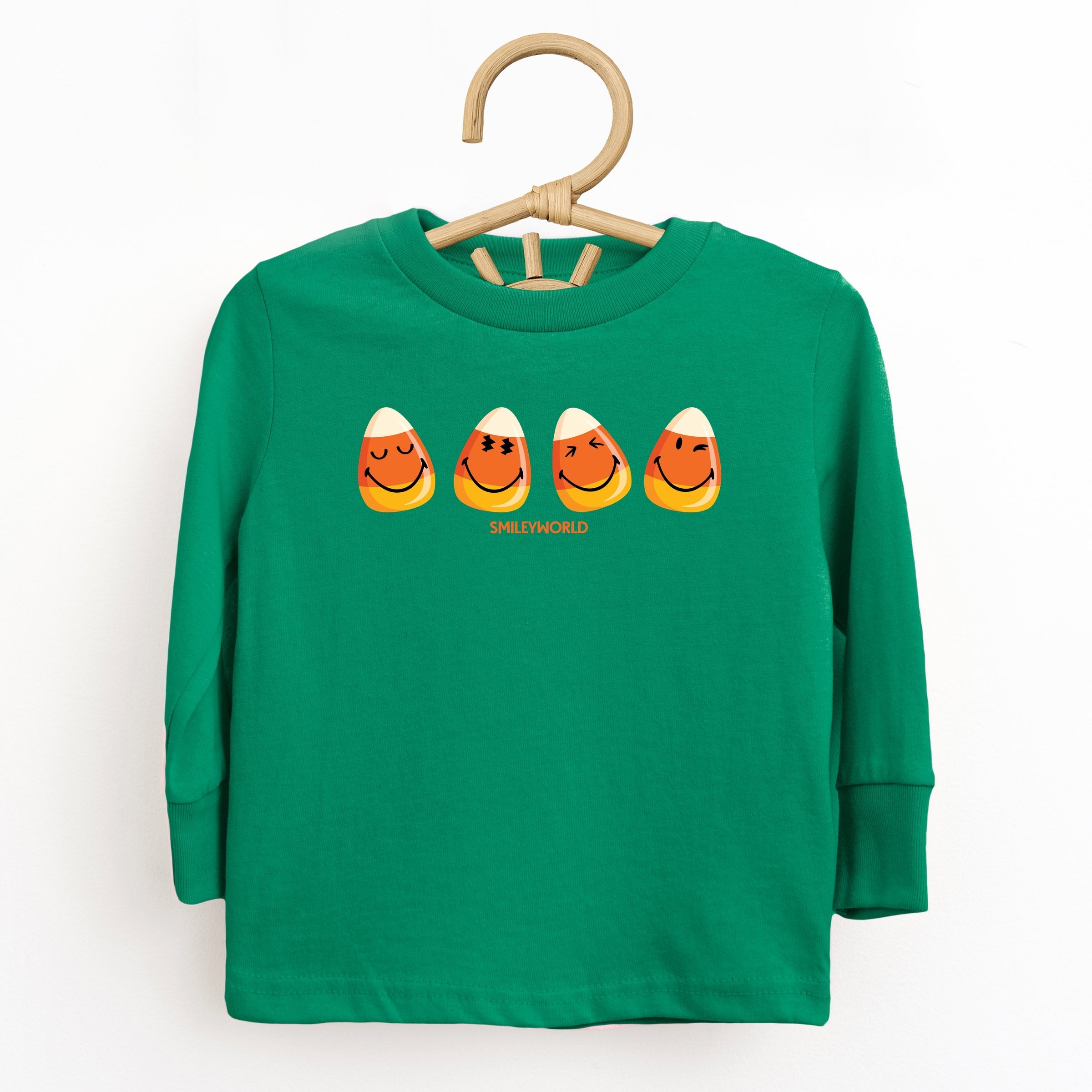 SmileyWorld Candy Corn Smiles - Toddler Long Sleeve Graphic Tee and Youth Long Sleeve Graphic T-Shirt
