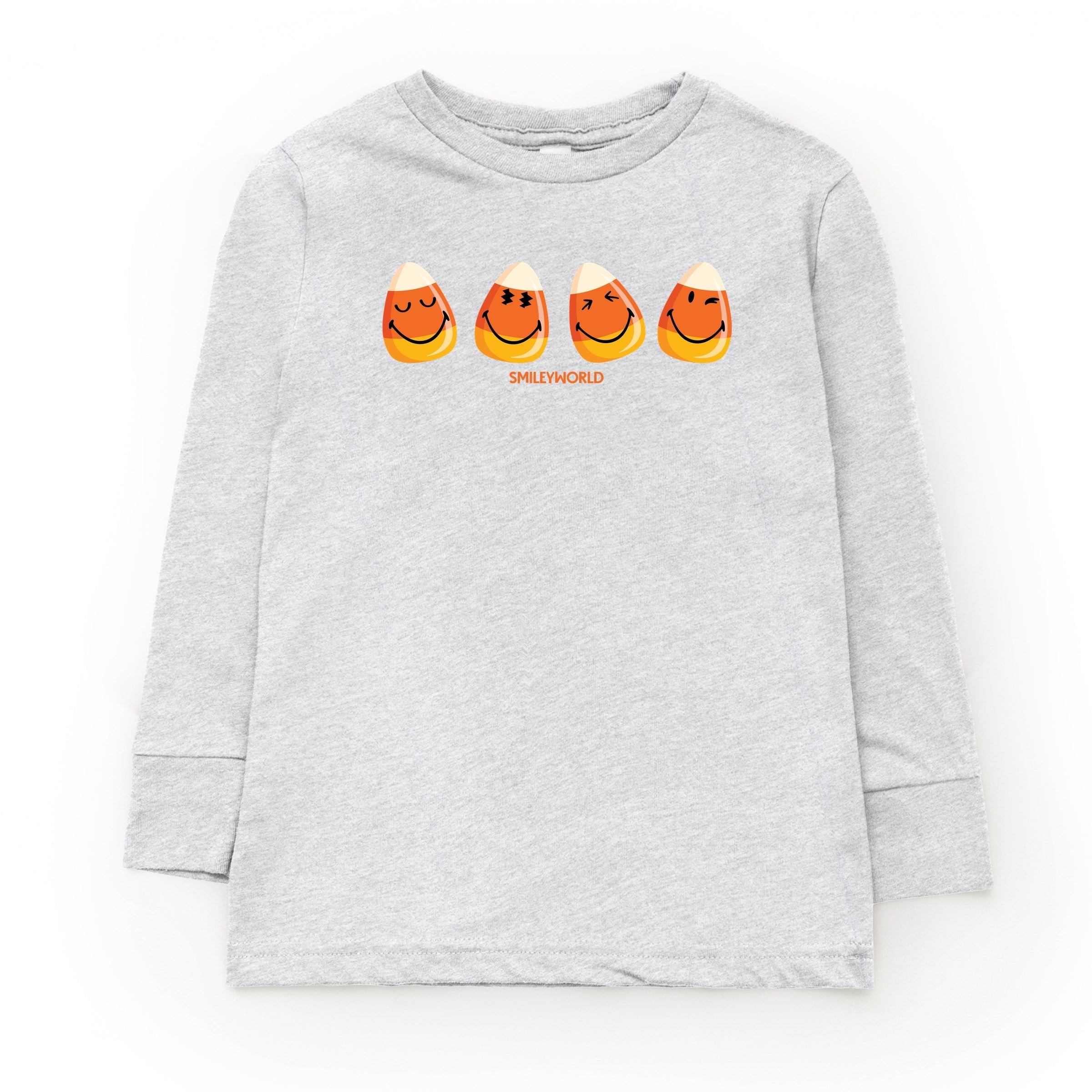 SmileyWorld Candy Corn Smiles - Toddler Long Sleeve Graphic Tee and Youth Long Sleeve Graphic T-Shirt