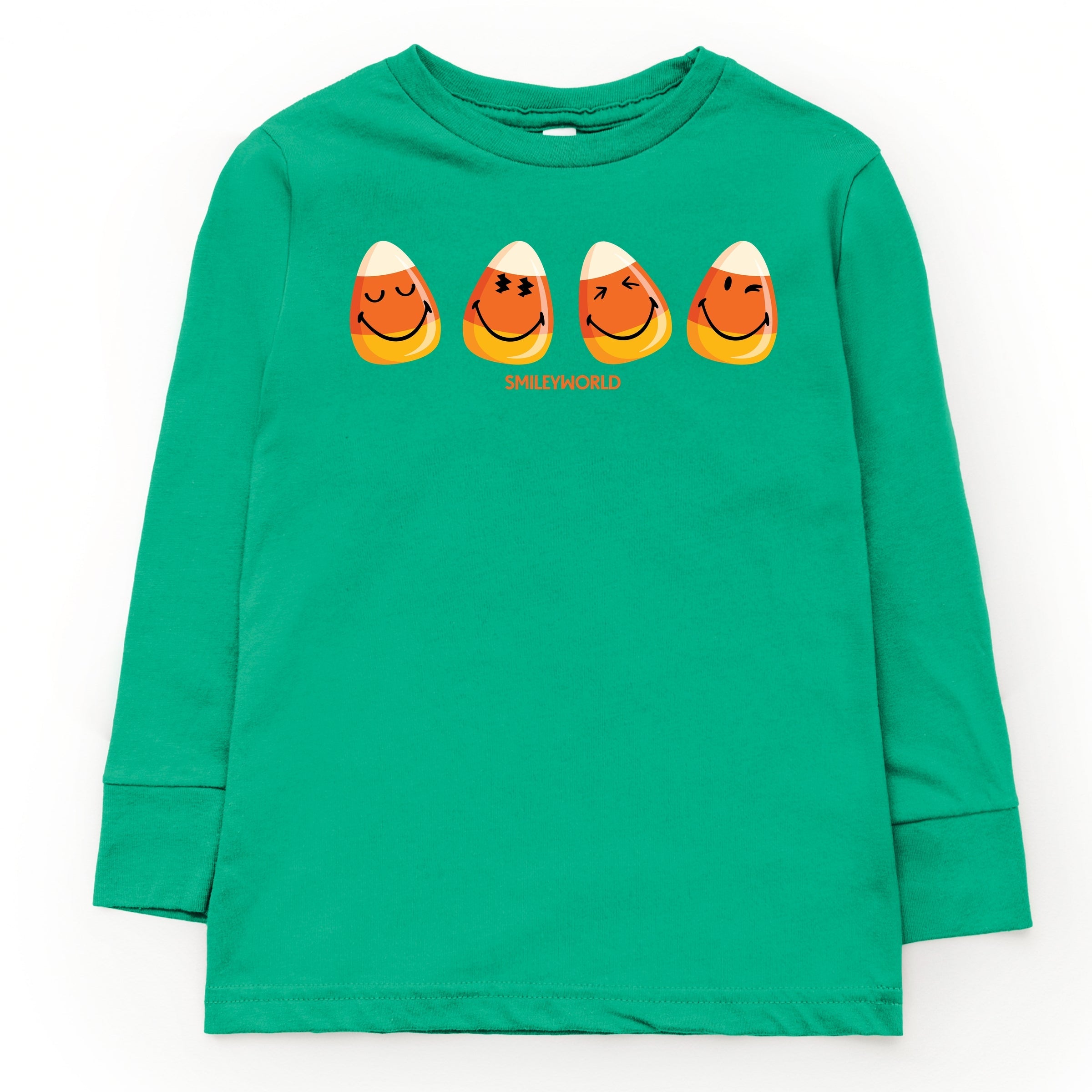 SmileyWorld Candy Corn Smiles - Toddler Long Sleeve Graphic Tee and Youth Long Sleeve Graphic T-Shirt