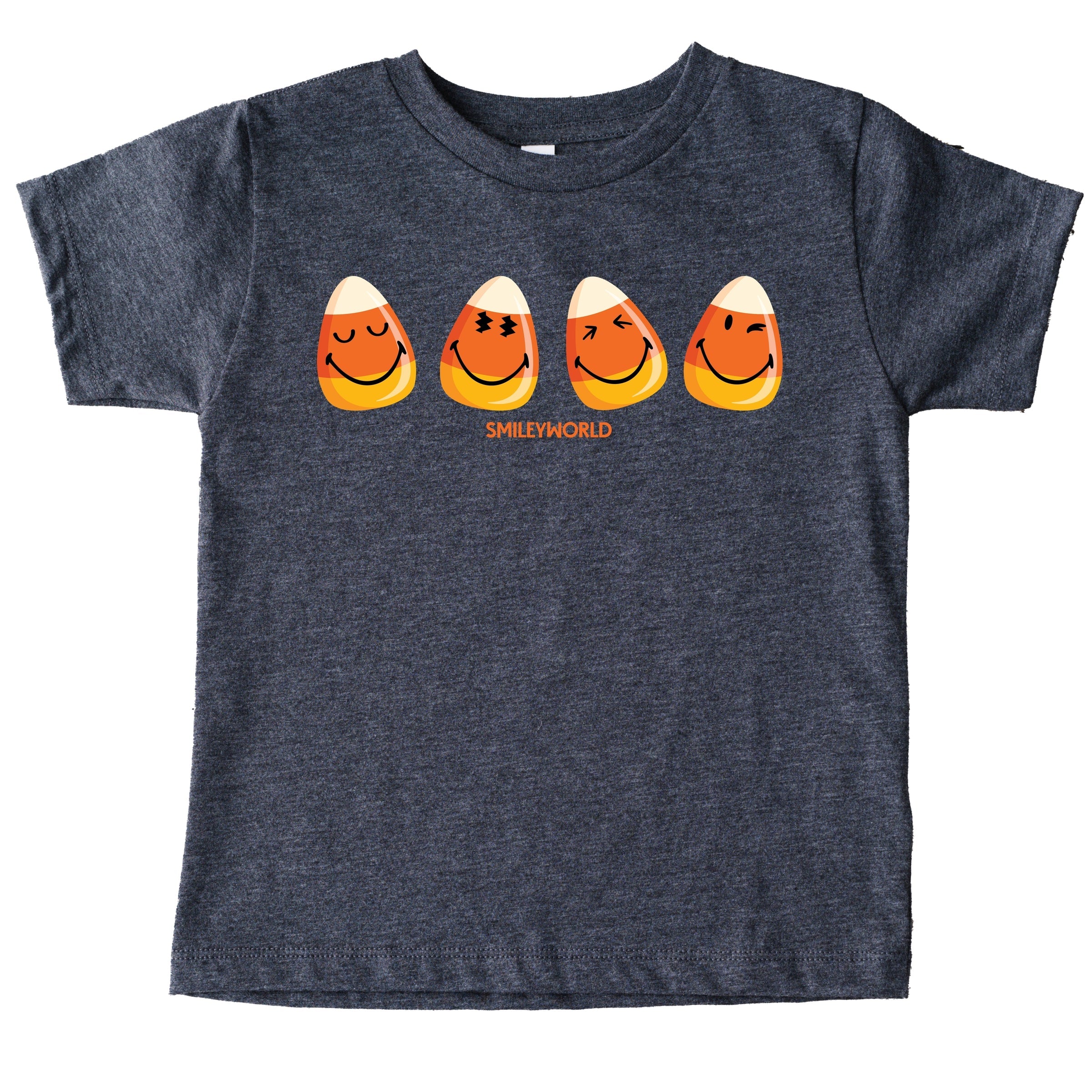 SmileyWorld Candy Corn Smiles - Youth Short Sleeve Graphic T-Shirt and Toddler Short Sleeve Graphic T-Shirt