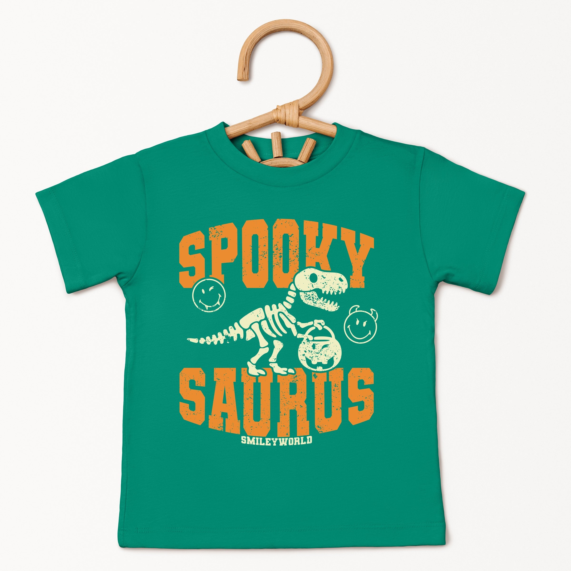 SmileyWorld Spooky Saurus - Youth Short Sleeve Graphic T-Shirt and Toddler Short Sleeve Graphic T-Shirt
