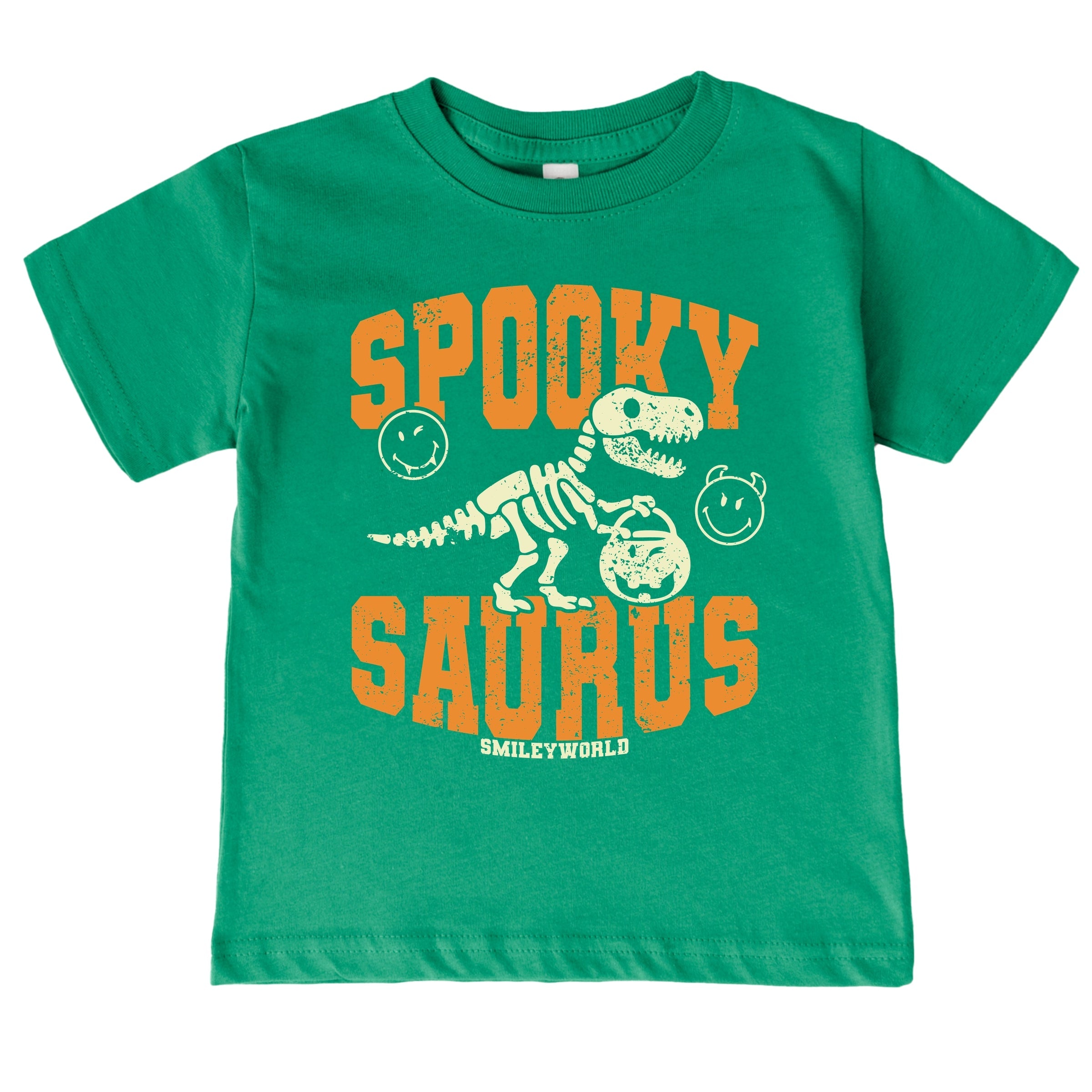SmileyWorld Spooky Saurus - Youth Short Sleeve Graphic T-Shirt and Toddler Short Sleeve Graphic T-Shirt
