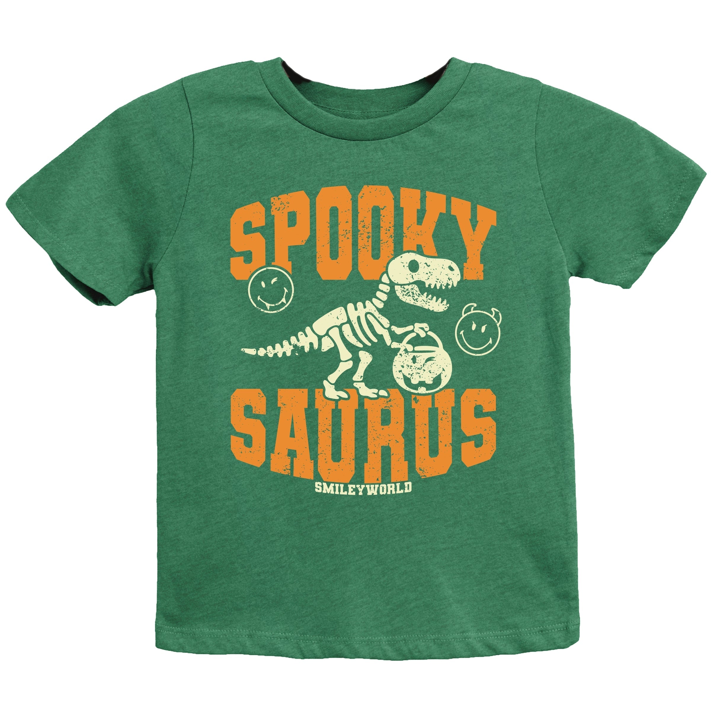 SmileyWorld Spooky Saurus - Youth Short Sleeve Graphic T-Shirt and Toddler Short Sleeve Graphic T-Shirt