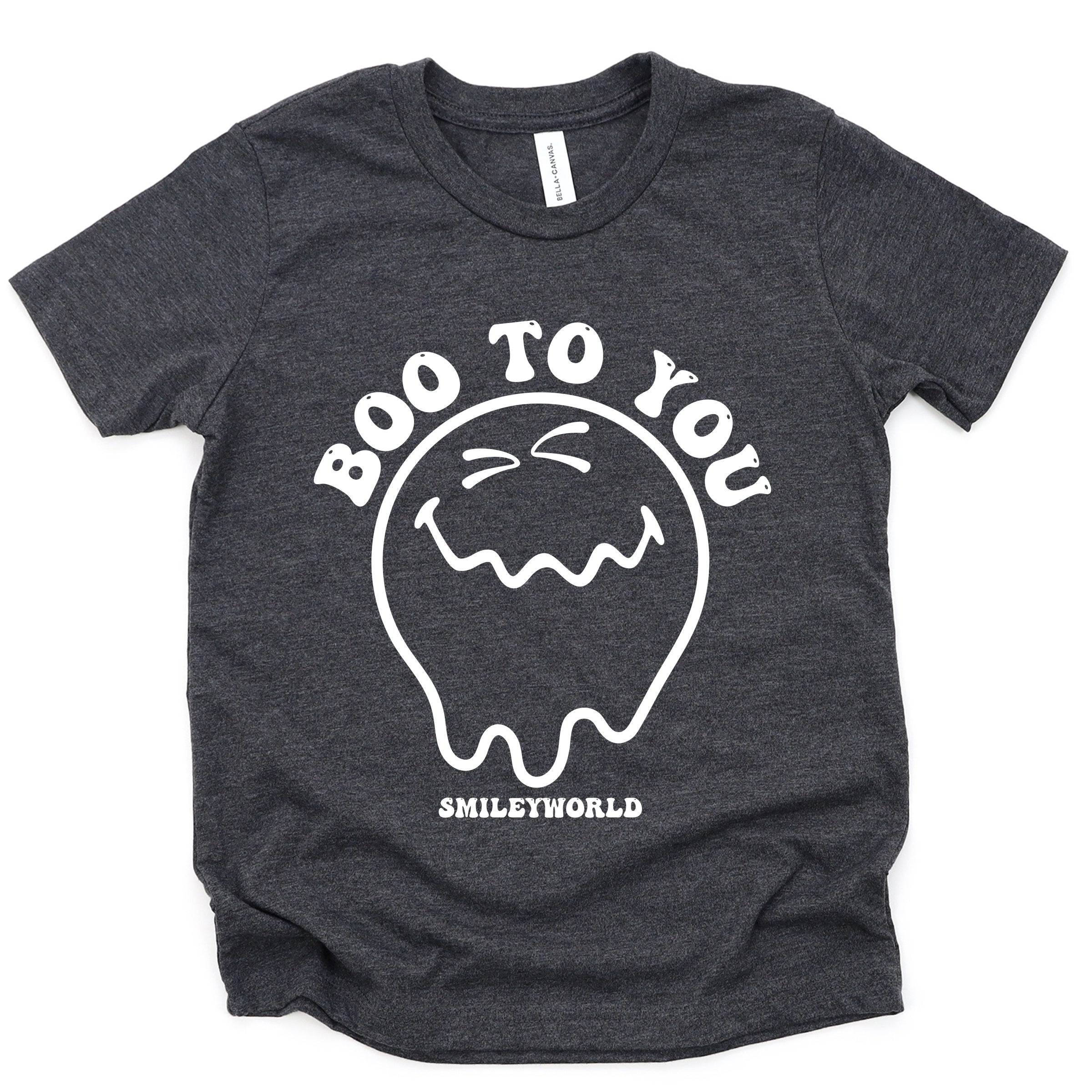 SmileyWorld Boo To You - Youth Short Sleeve Graphic T-Shirt and Toddler Short Sleeve Graphic T-Shirt