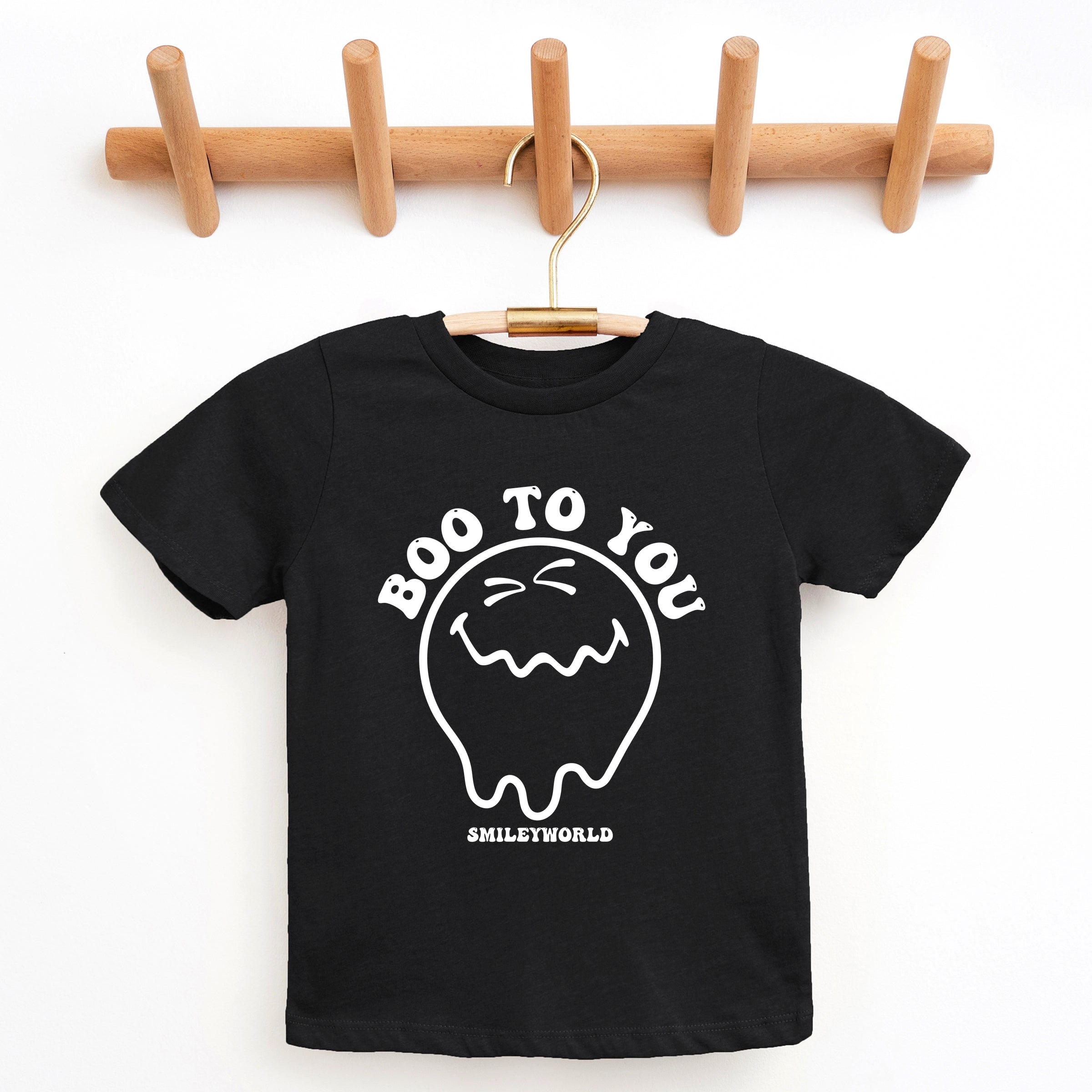 SmileyWorld Boo To You - Youth Short Sleeve Graphic T-Shirt and Toddler Short Sleeve Graphic T-Shirt