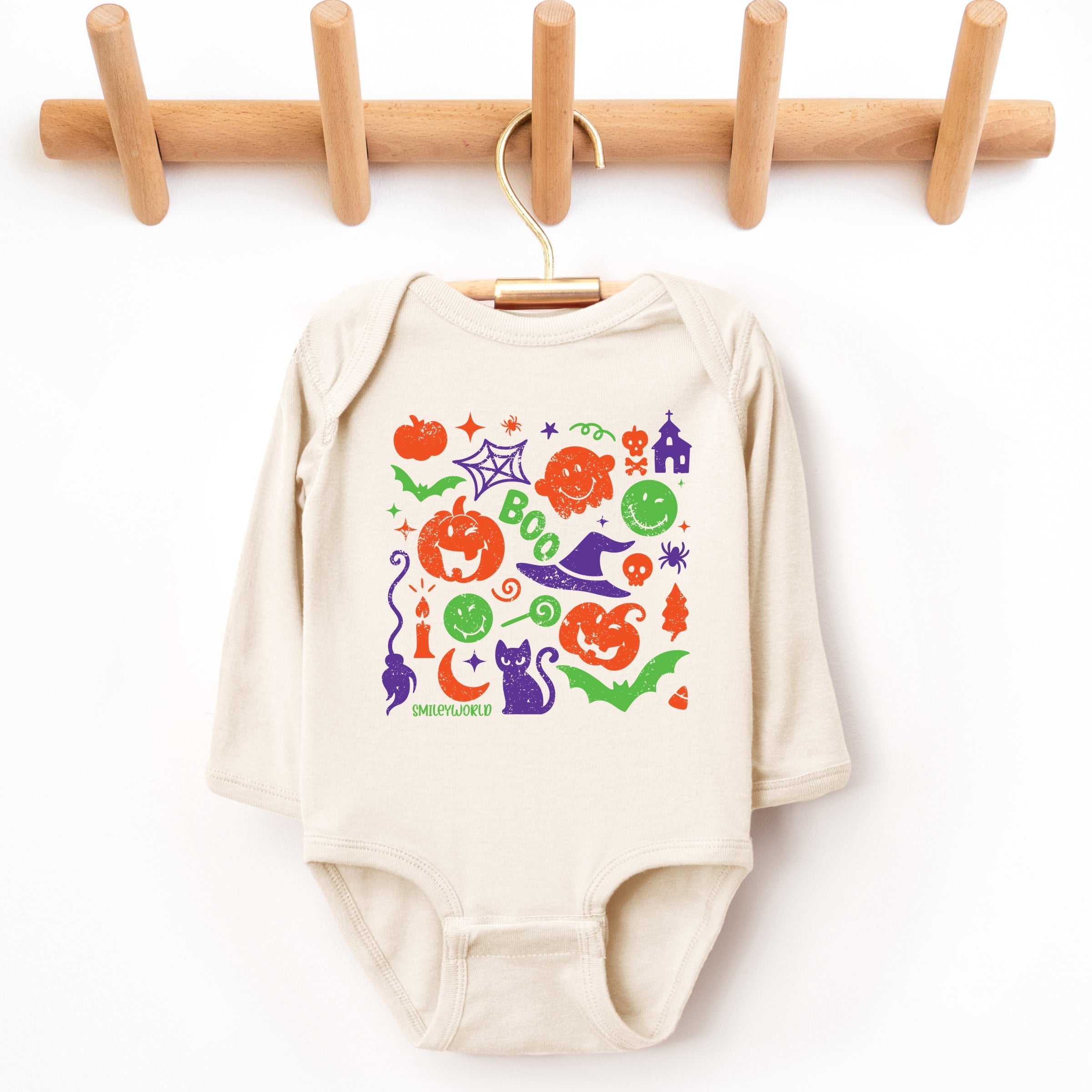 SmileyWorld Halloween Silhouette - Baby Long Sleeve Bodysuit