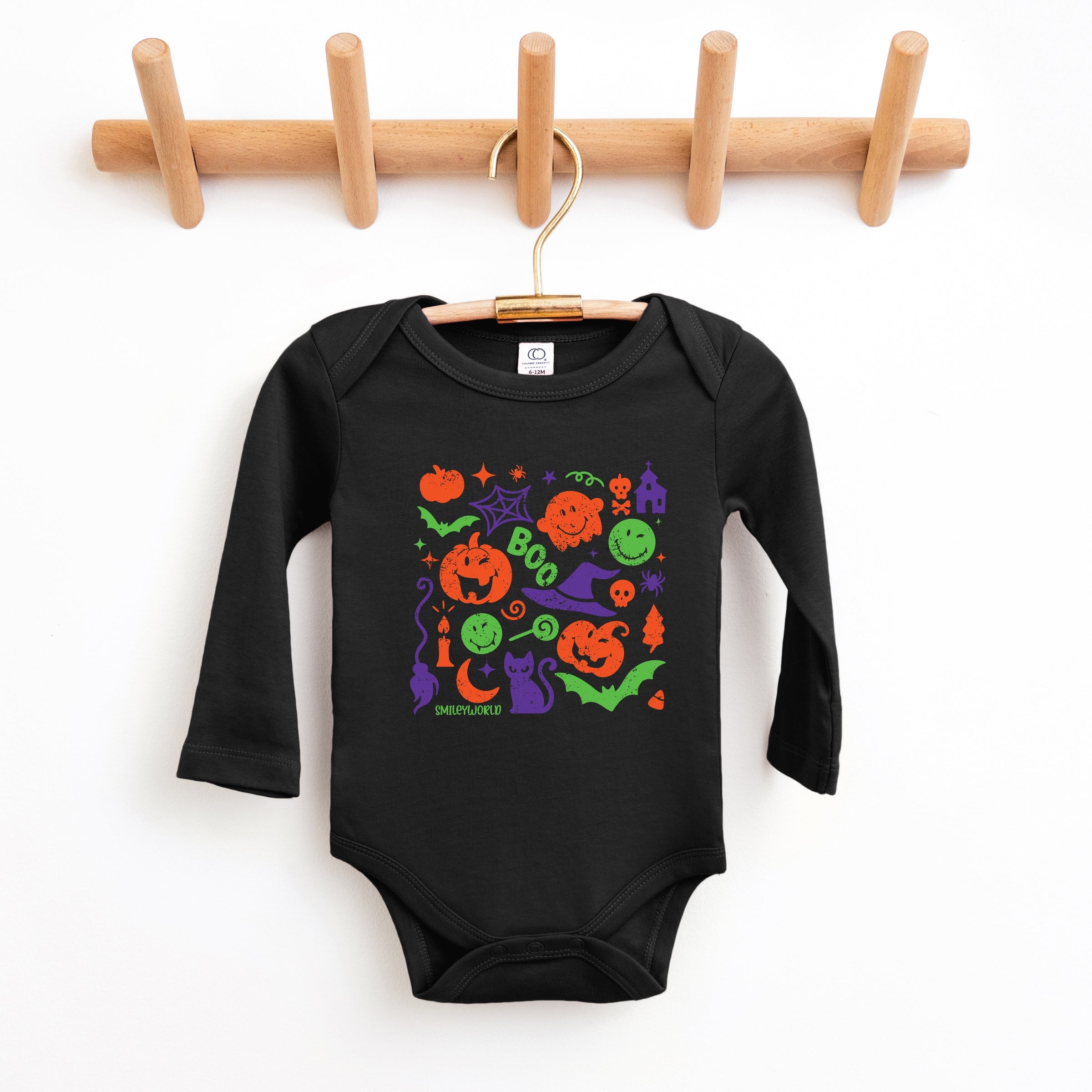 SmileyWorld Halloween Silhouette - Baby Long Sleeve Bodysuit