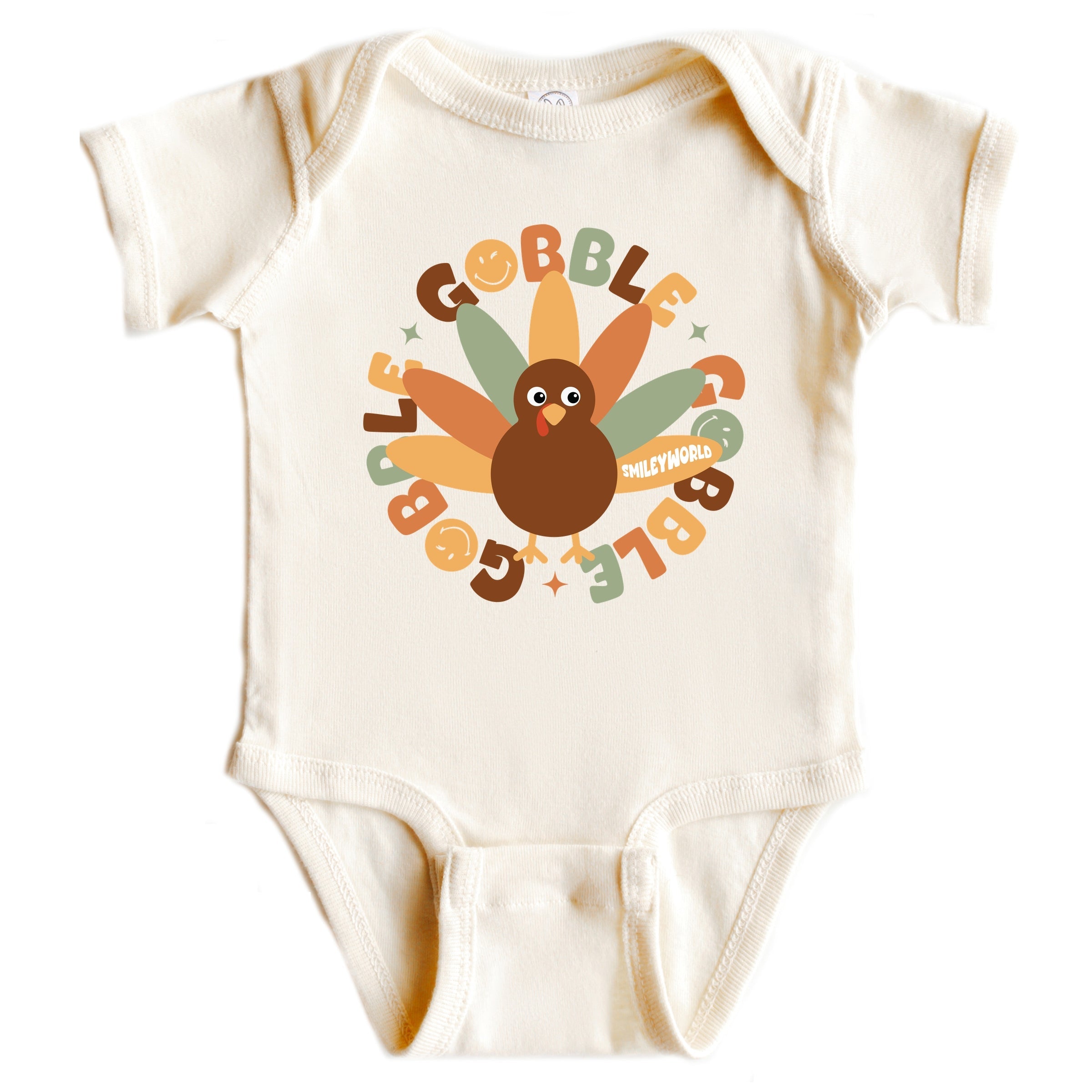 SmileyWorld Gobble Gobble Circle - Baby Short Sleeve Graphic Bodysuit