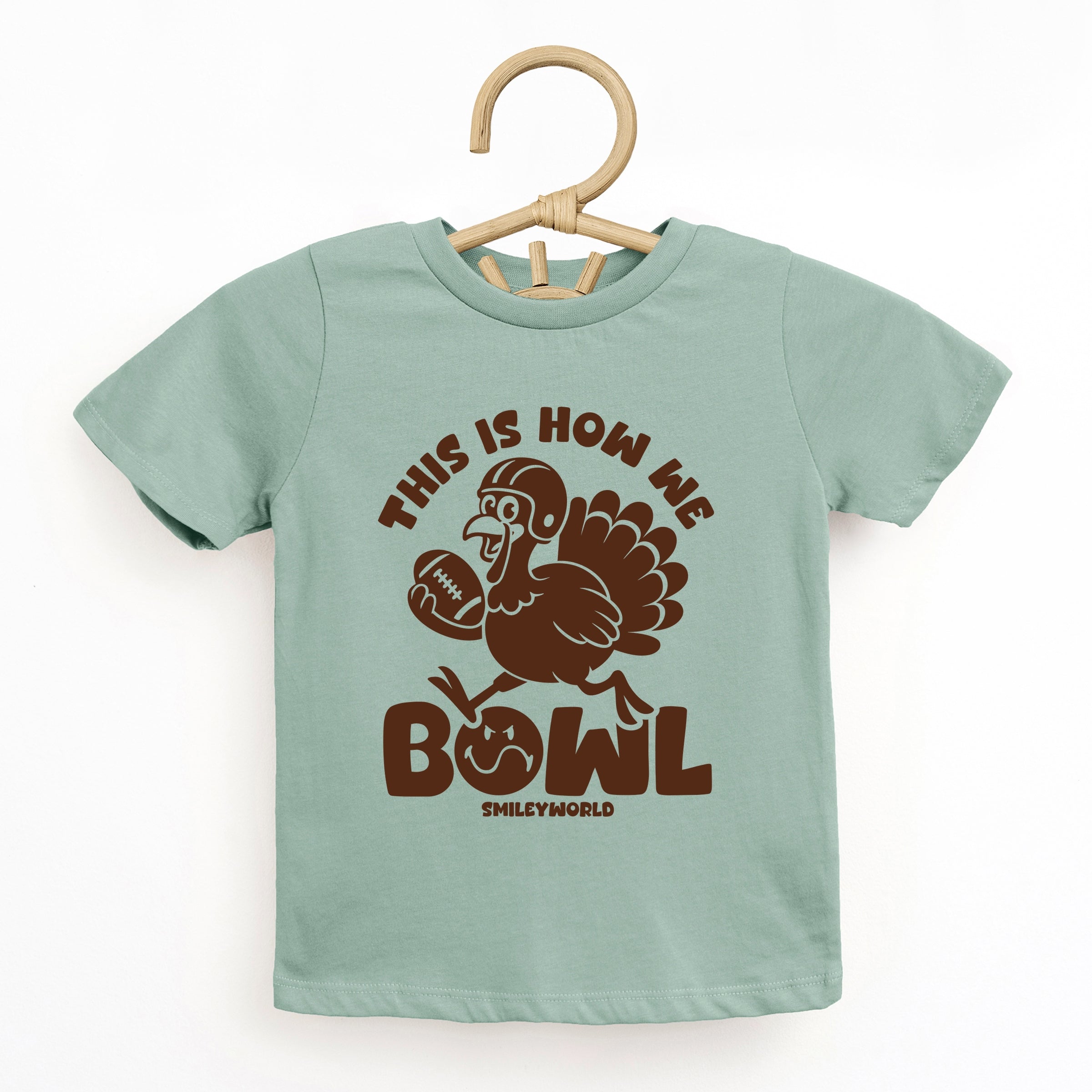 SmileyWorld This Is How We Bowl Turkey - Youth Short Sleeve Graphic T-Shirt and Toddler Short Sleeve Graphic T-Shirt