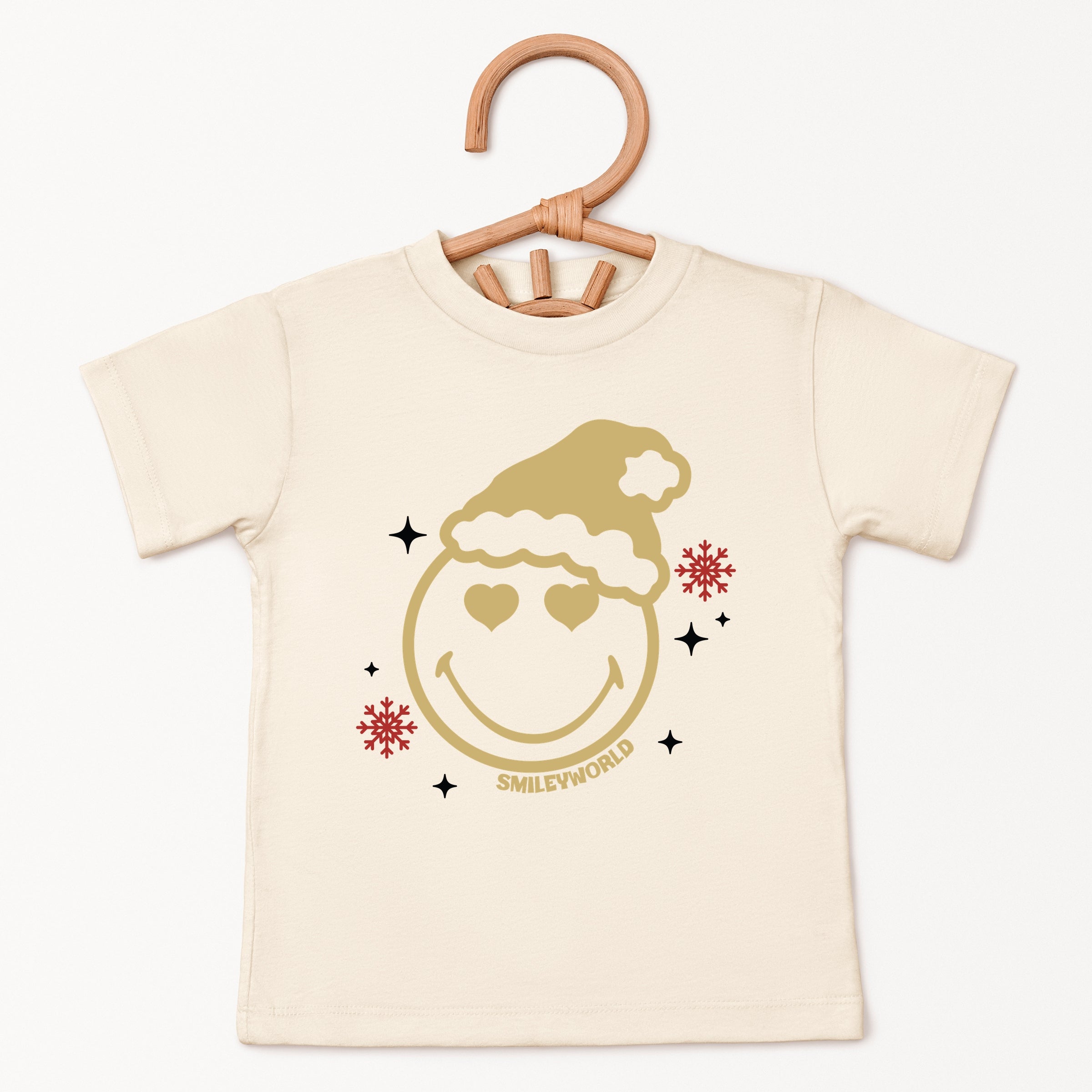 SmileyWorld Christmas Heart Eyes - Toddler Short Sleeve Graphic T-Shirt