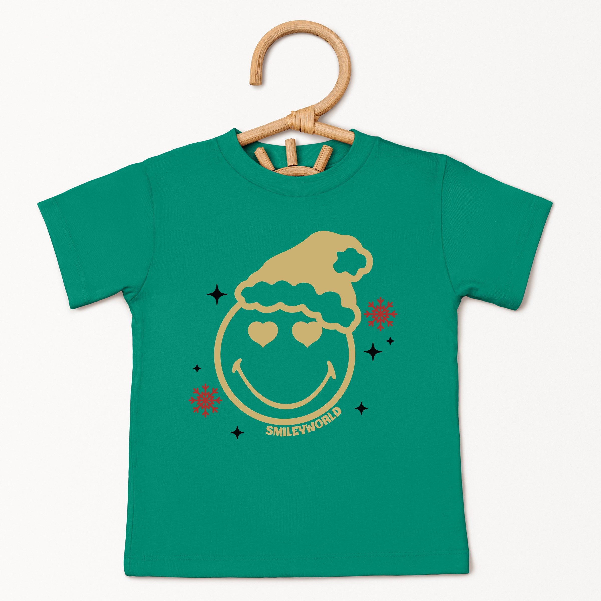 SmileyWorld Christmas Heart Eyes - Toddler Short Sleeve Graphic T-Shirt