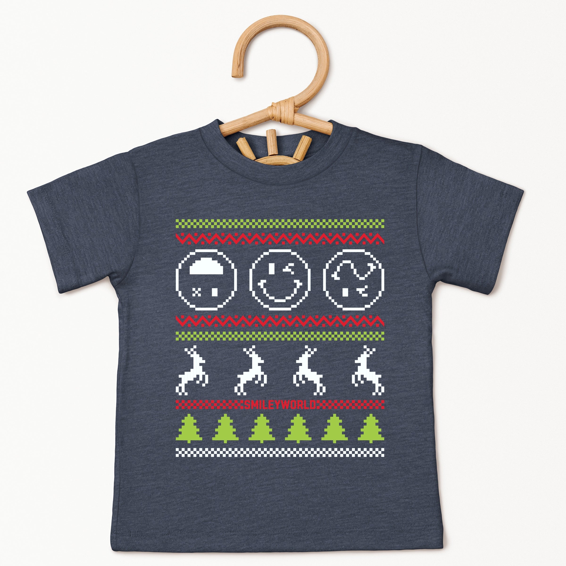 SmileyWorld Ugly Christmas Sweater Pixels - Toddler Short Sleeve Graphic T-Shirt