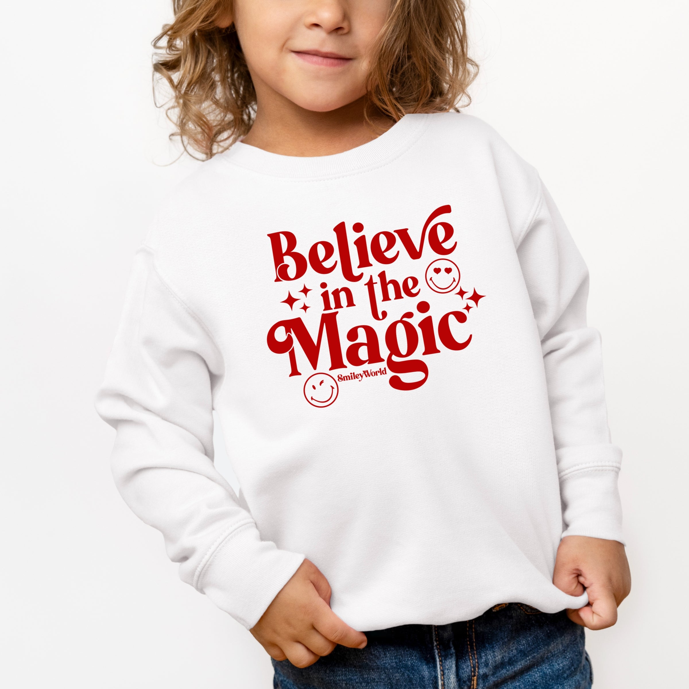 SmileyWorld Believe in Magic Sparkle - Toddler Graphic Sweatshirt