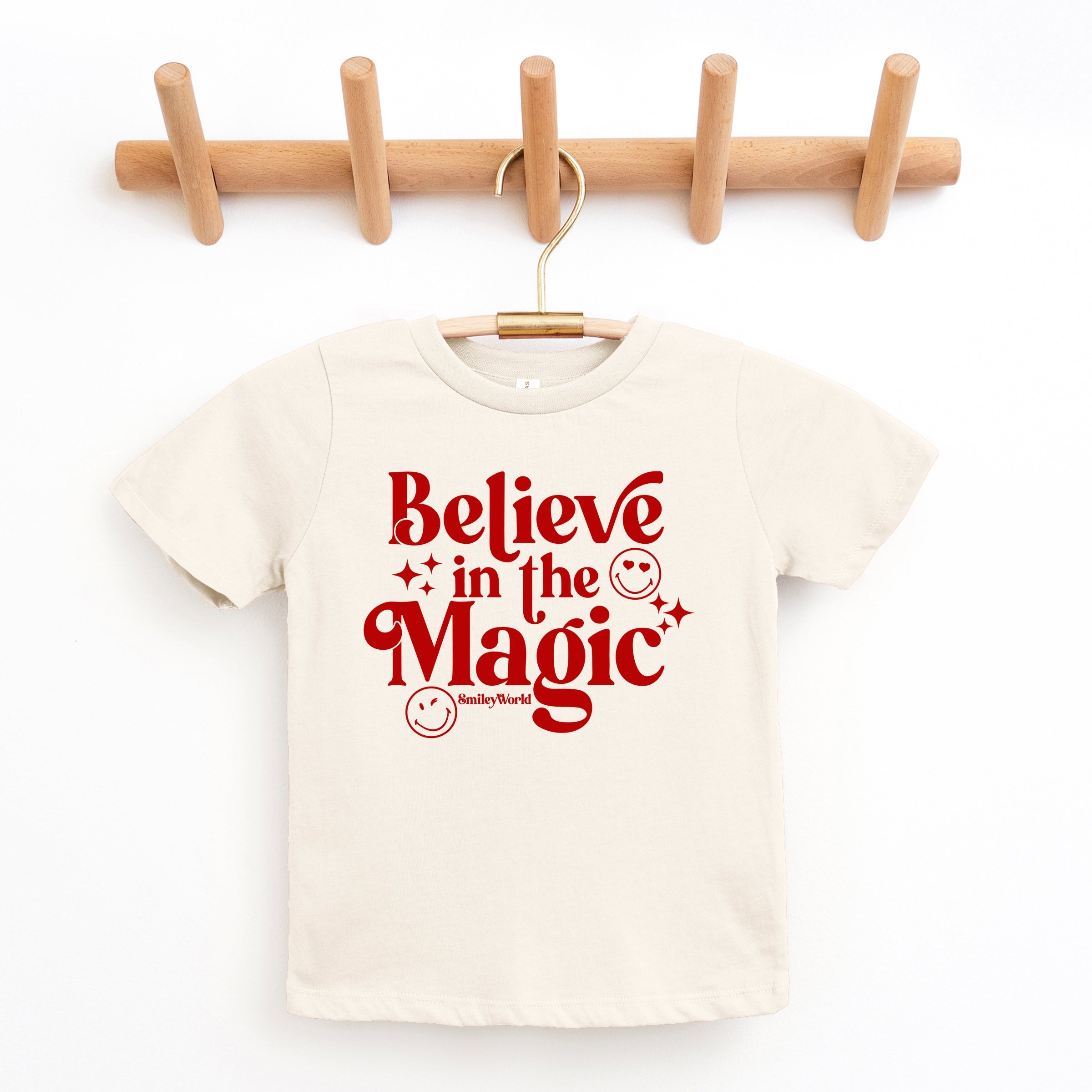 SmileyWorld Believe in Magic Sparkle - Youth Short Sleeve Graphic T-Shirt