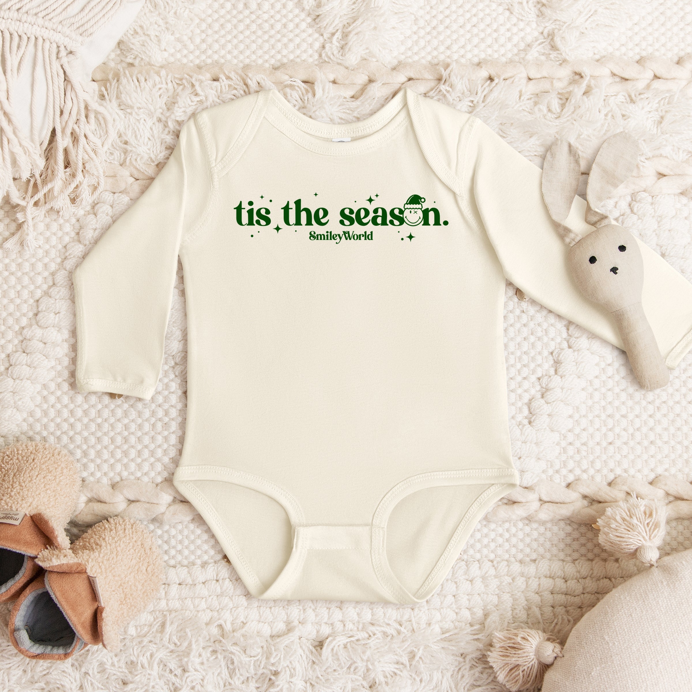 SmileyWorld Tis The Season Sparkle - Baby Long Sleeve Bodysuit