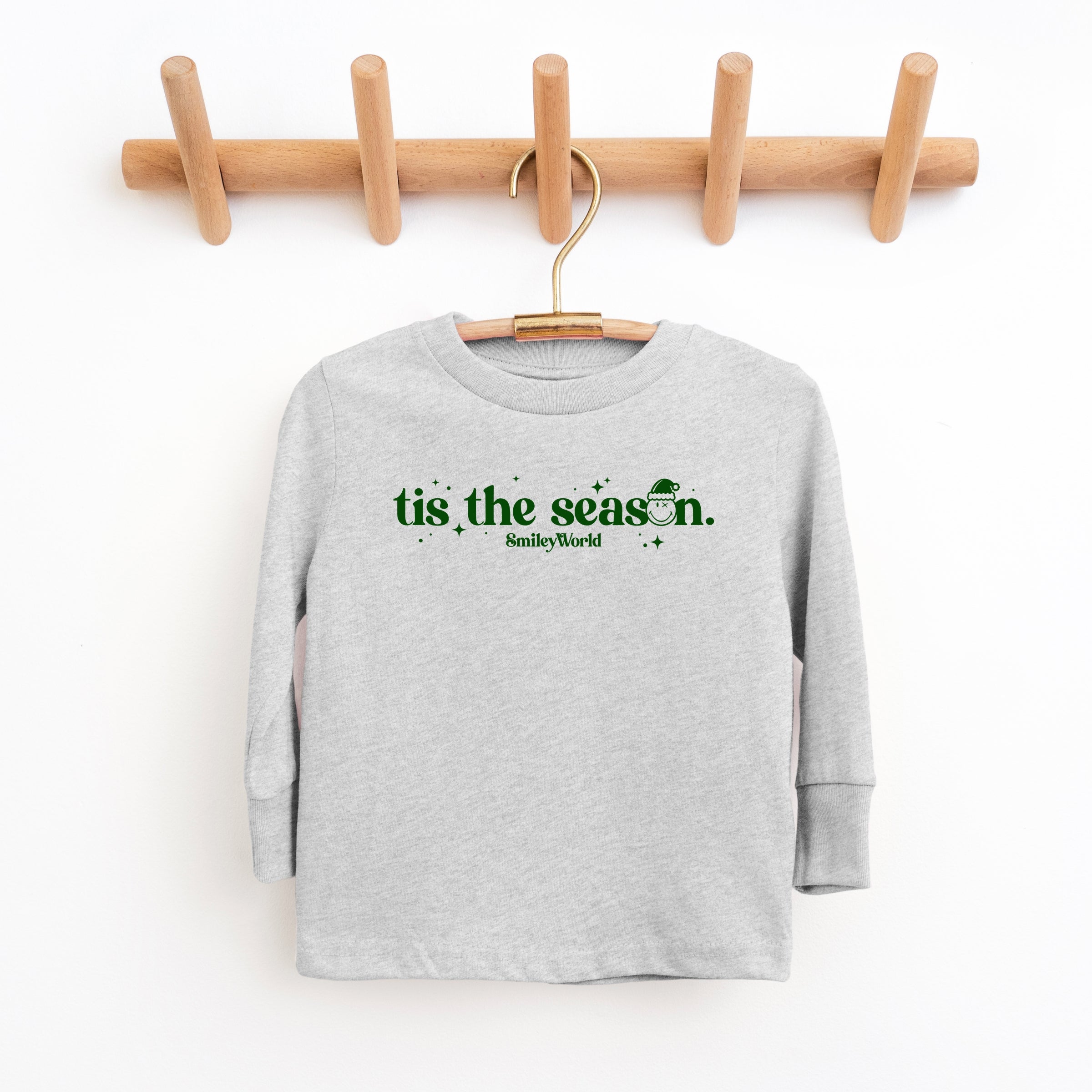 SmileyWorld Tis The Season Sparkle - Youth Long Sleeve Graphic T-Shirt
