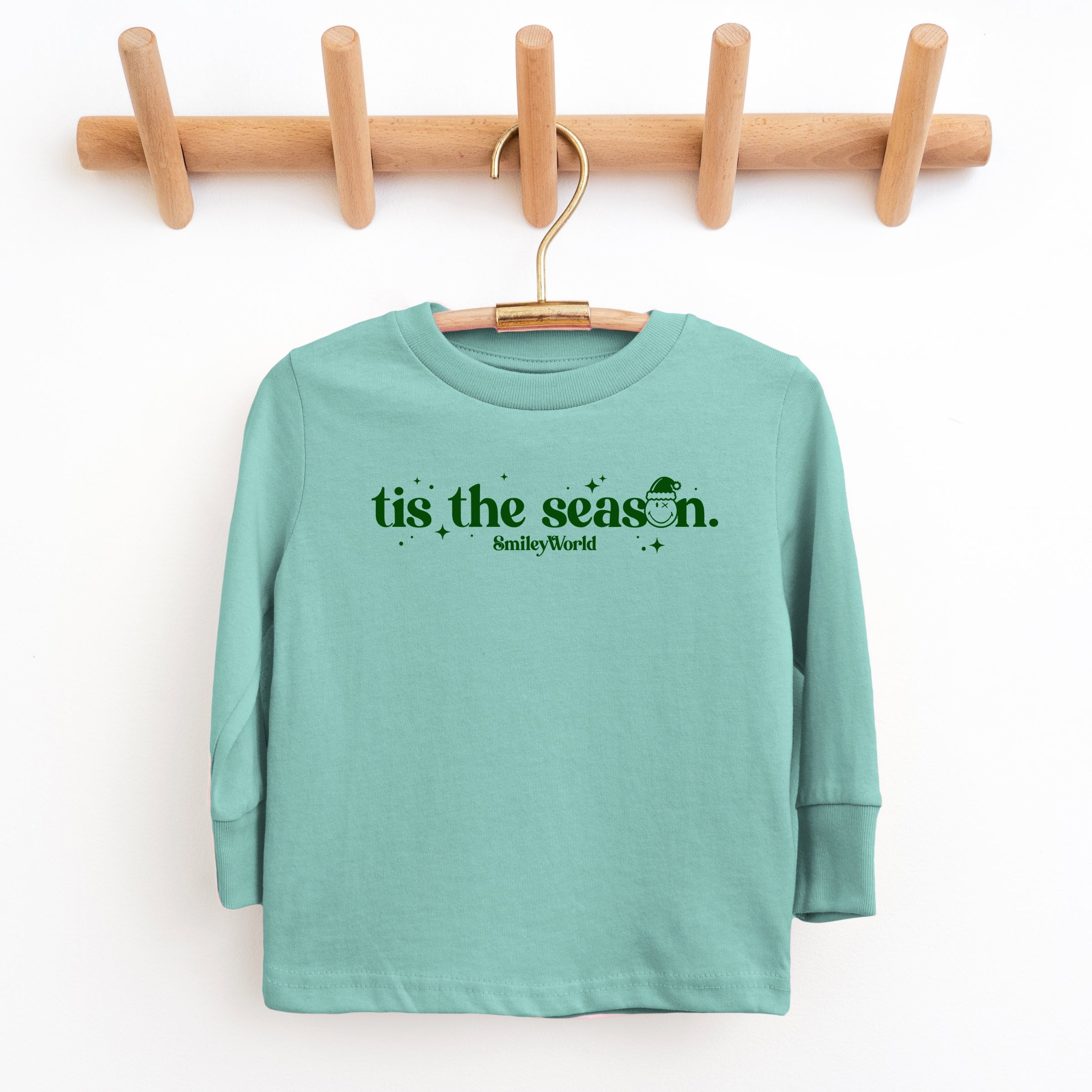 SmileyWorld Tis The Season Sparkle - Youth Long Sleeve Graphic T-Shirt