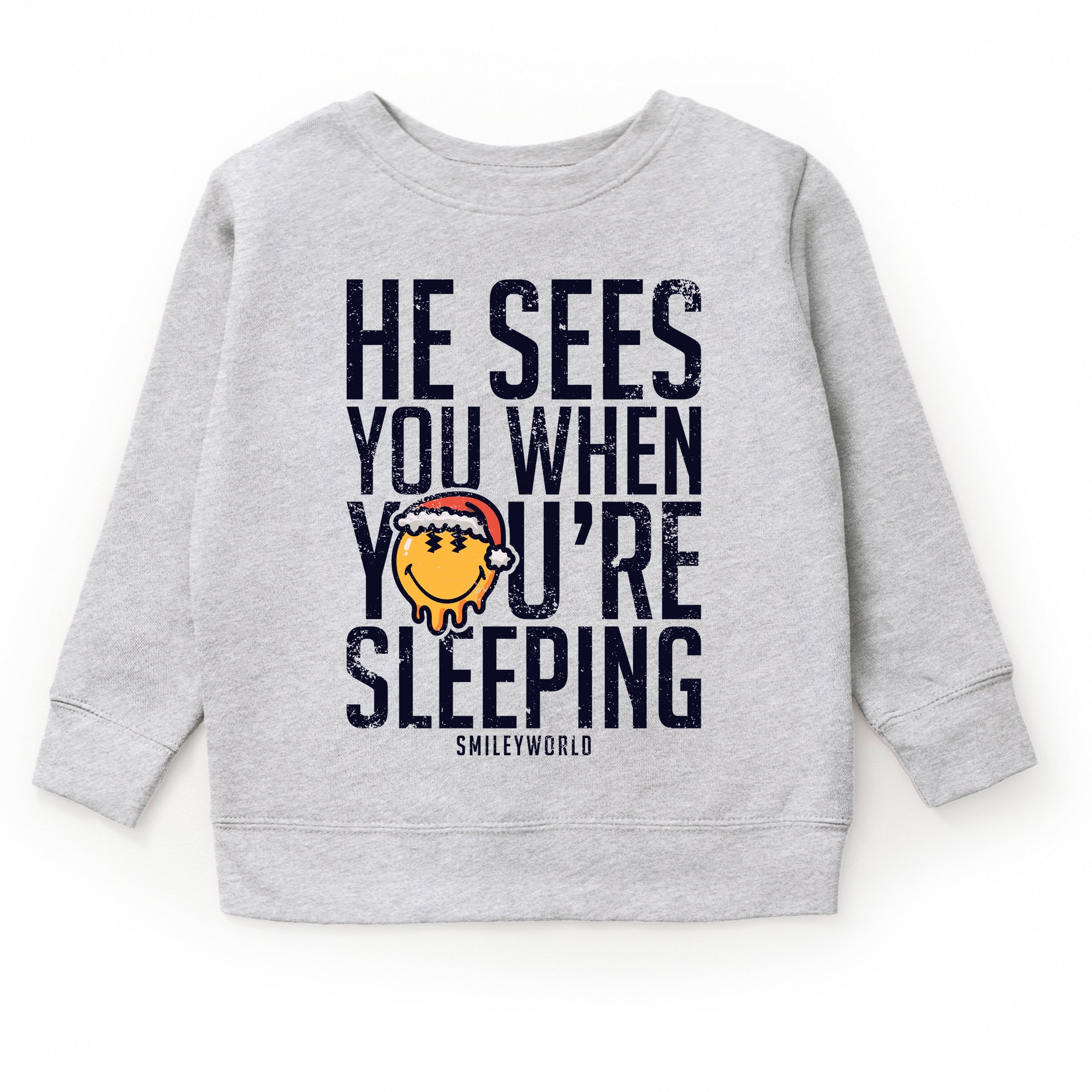 SmileyWorld He Sees You When You're Sleeping - Youth Graphic Sweatshirt