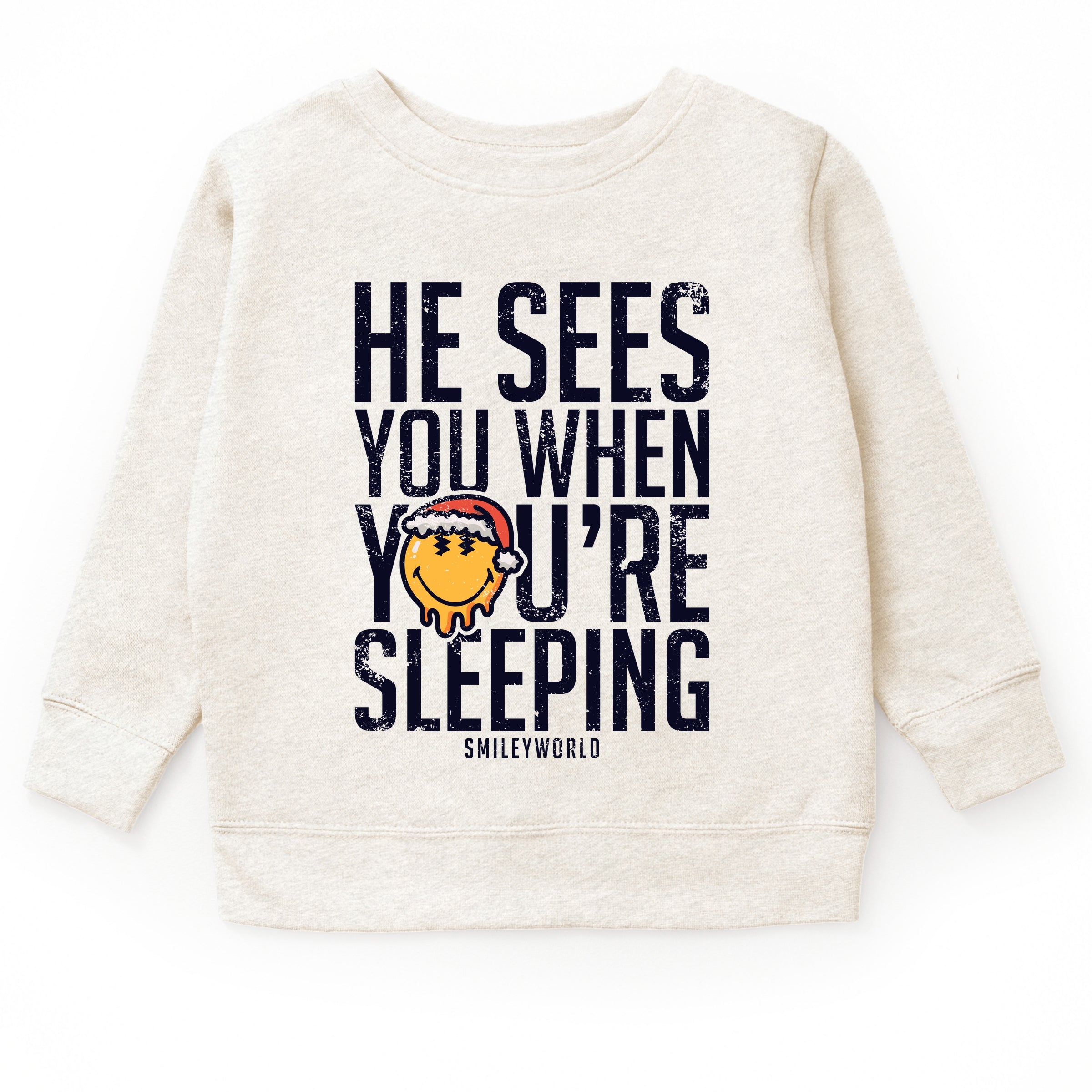 SmileyWorld He Sees You When You're Sleeping - Youth Graphic Sweatshirt