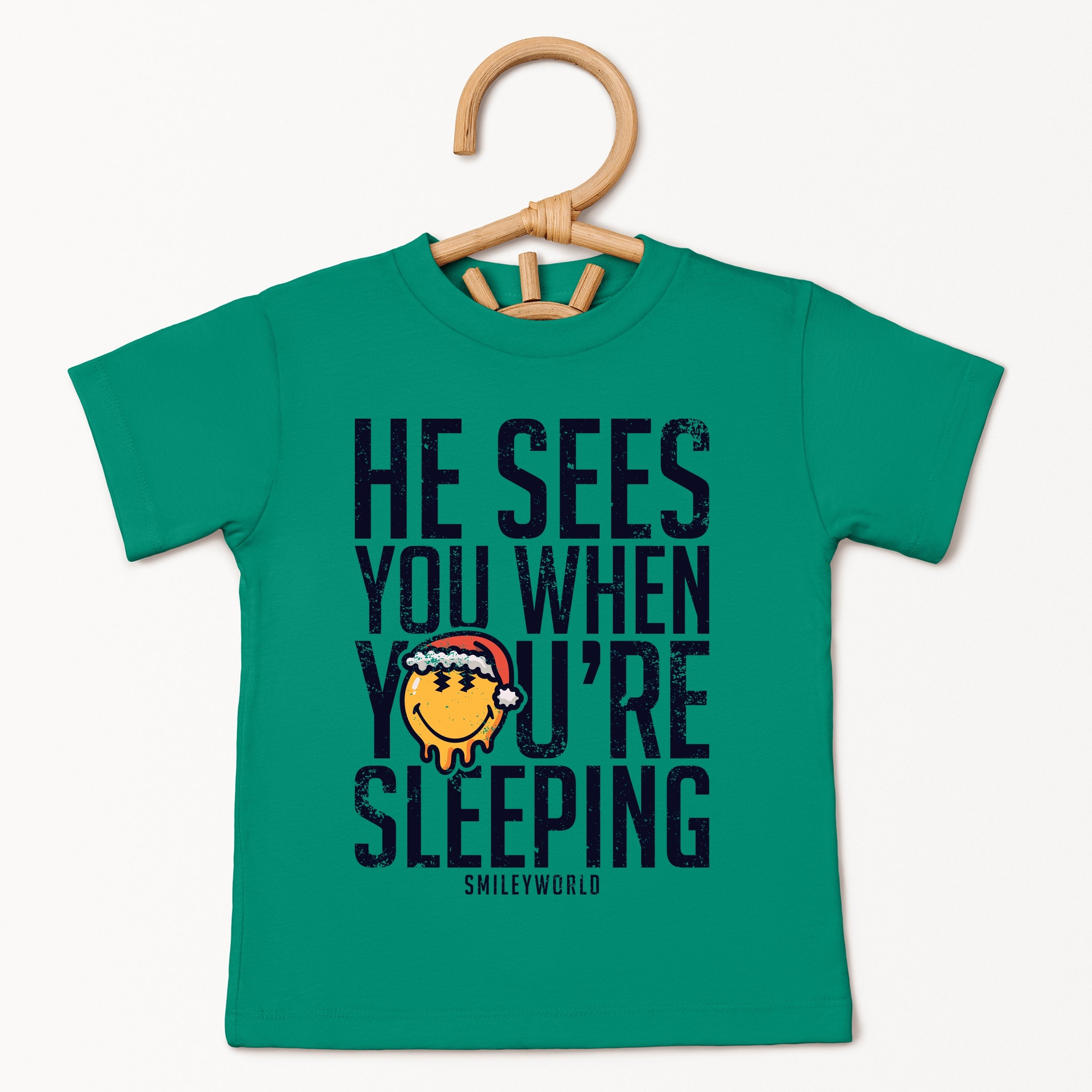 SmileyWorld He Sees You When You're Sleeping - Toddler Short Sleeve Graphic T-Shirt