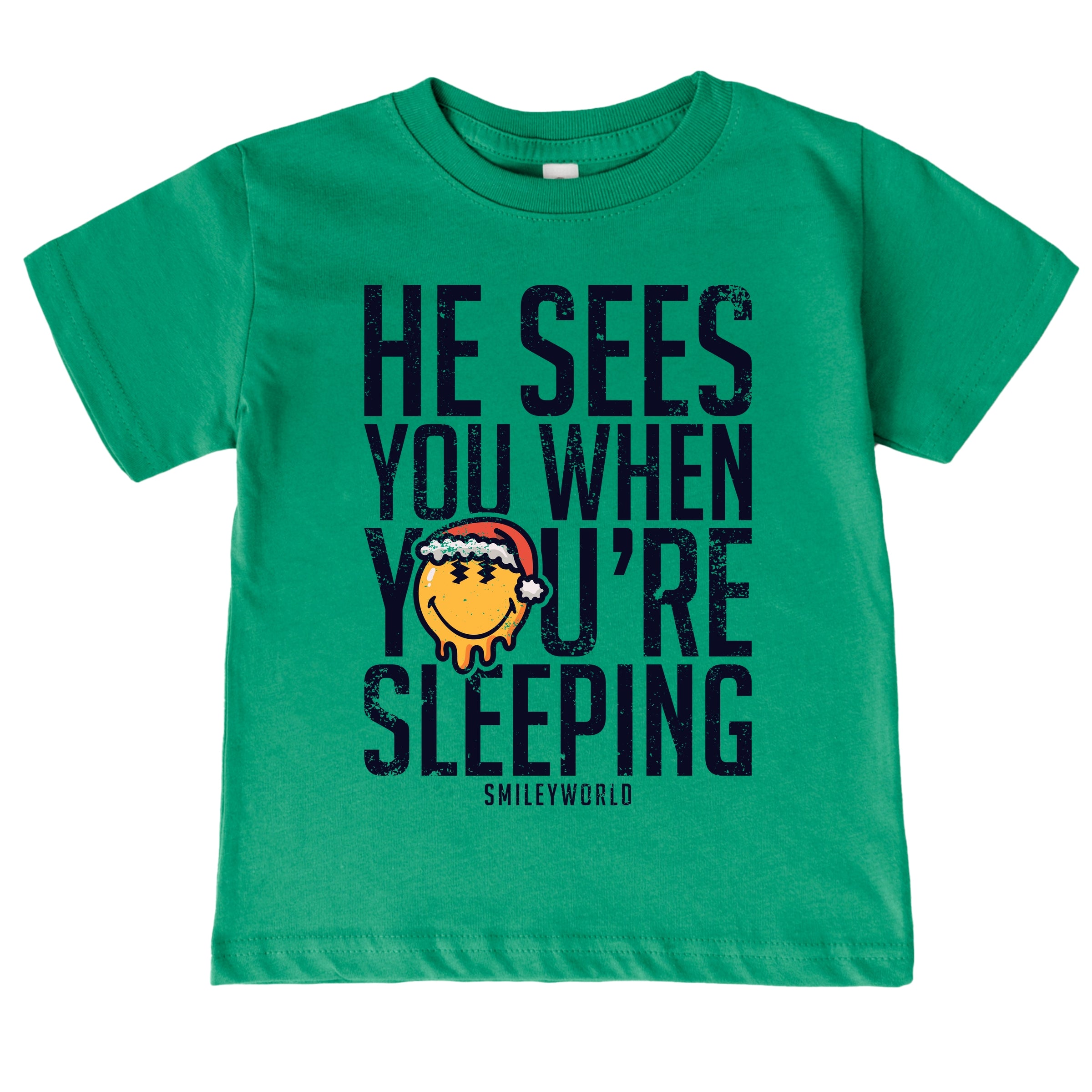 SmileyWorld He Sees You When You're Sleeping - Toddler Short Sleeve Graphic T-Shirt