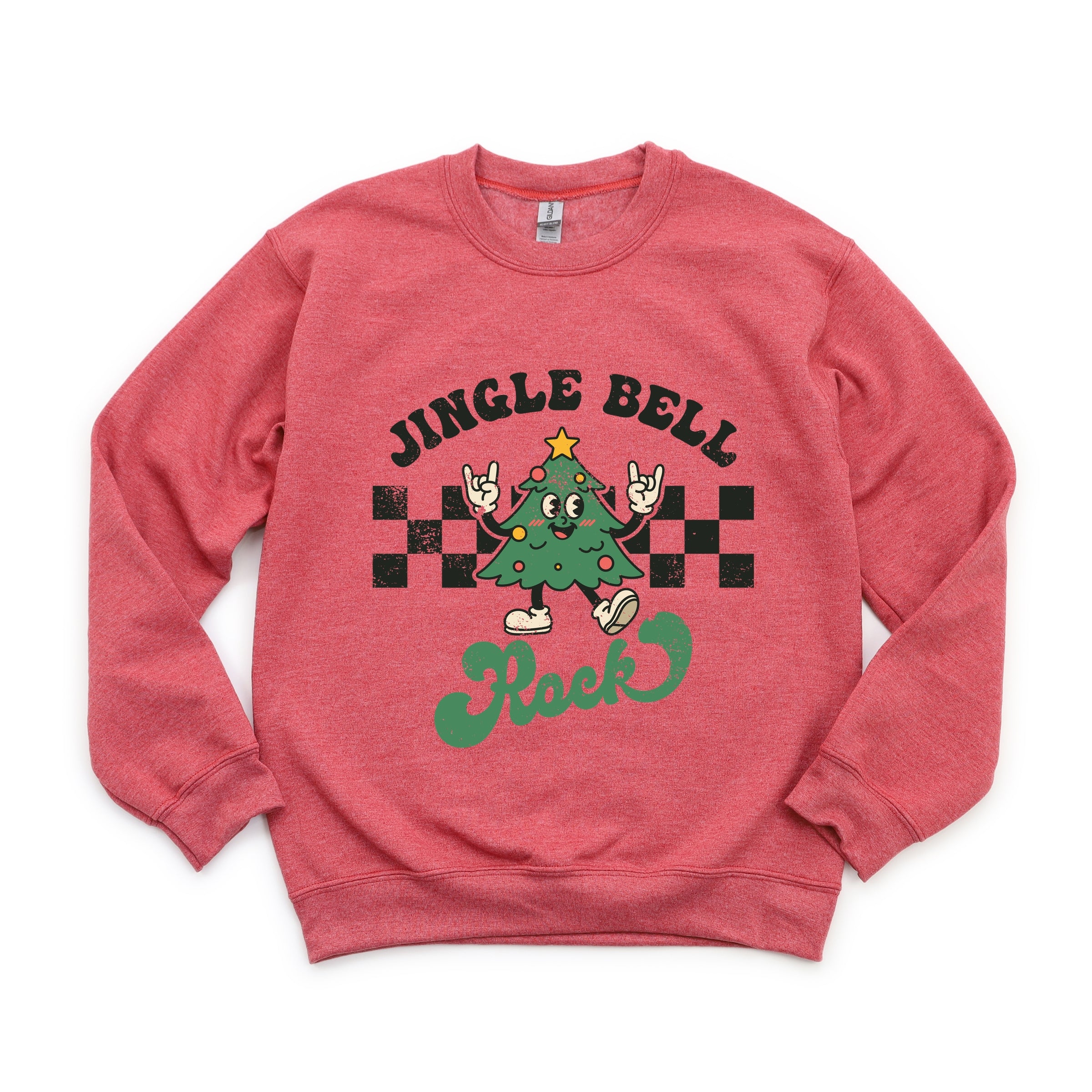 Jingle Bell Rock Checkered Tree - Womens Sweatshirt