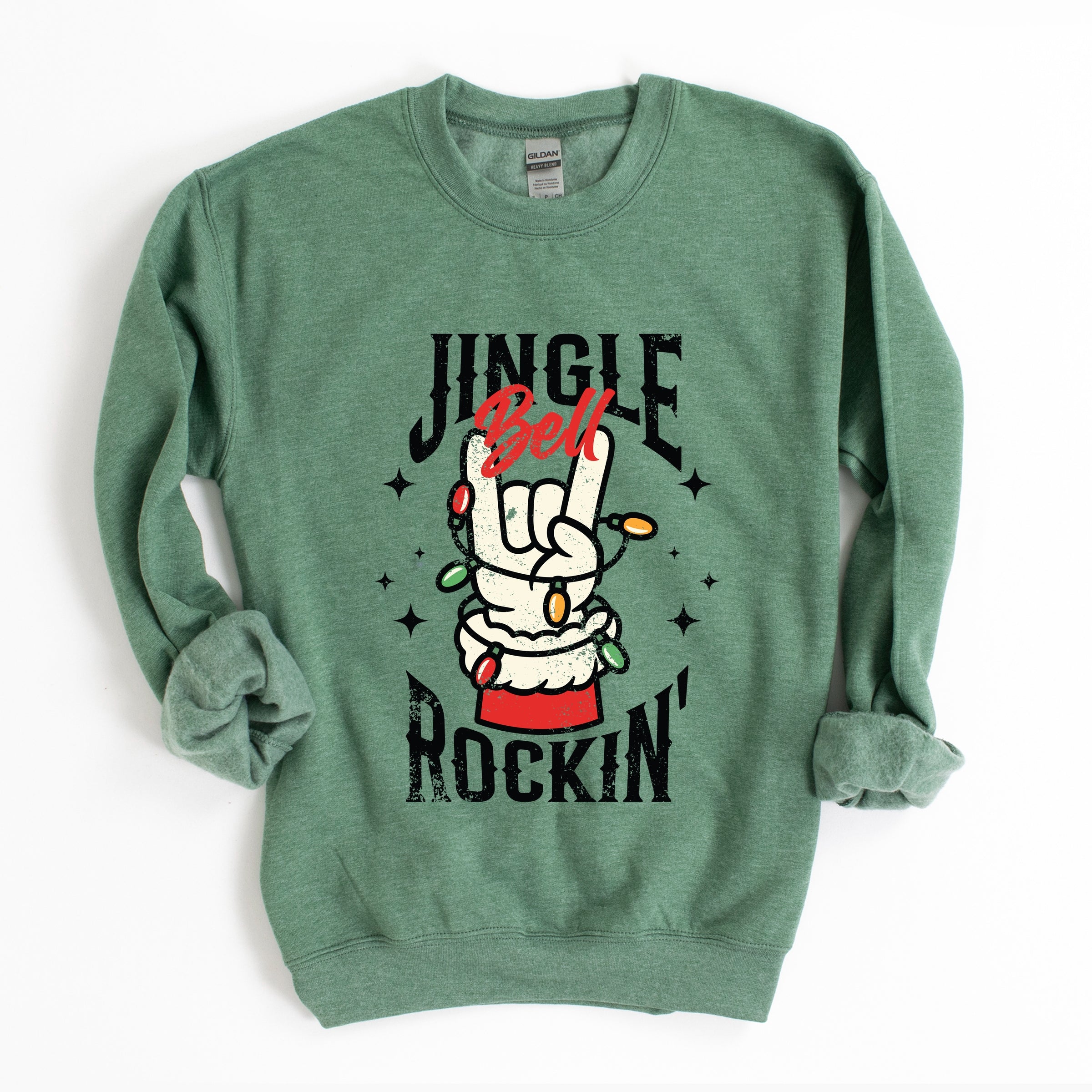 Jingle Bell Rockin' Santa Glove - Women's Sweatshirt