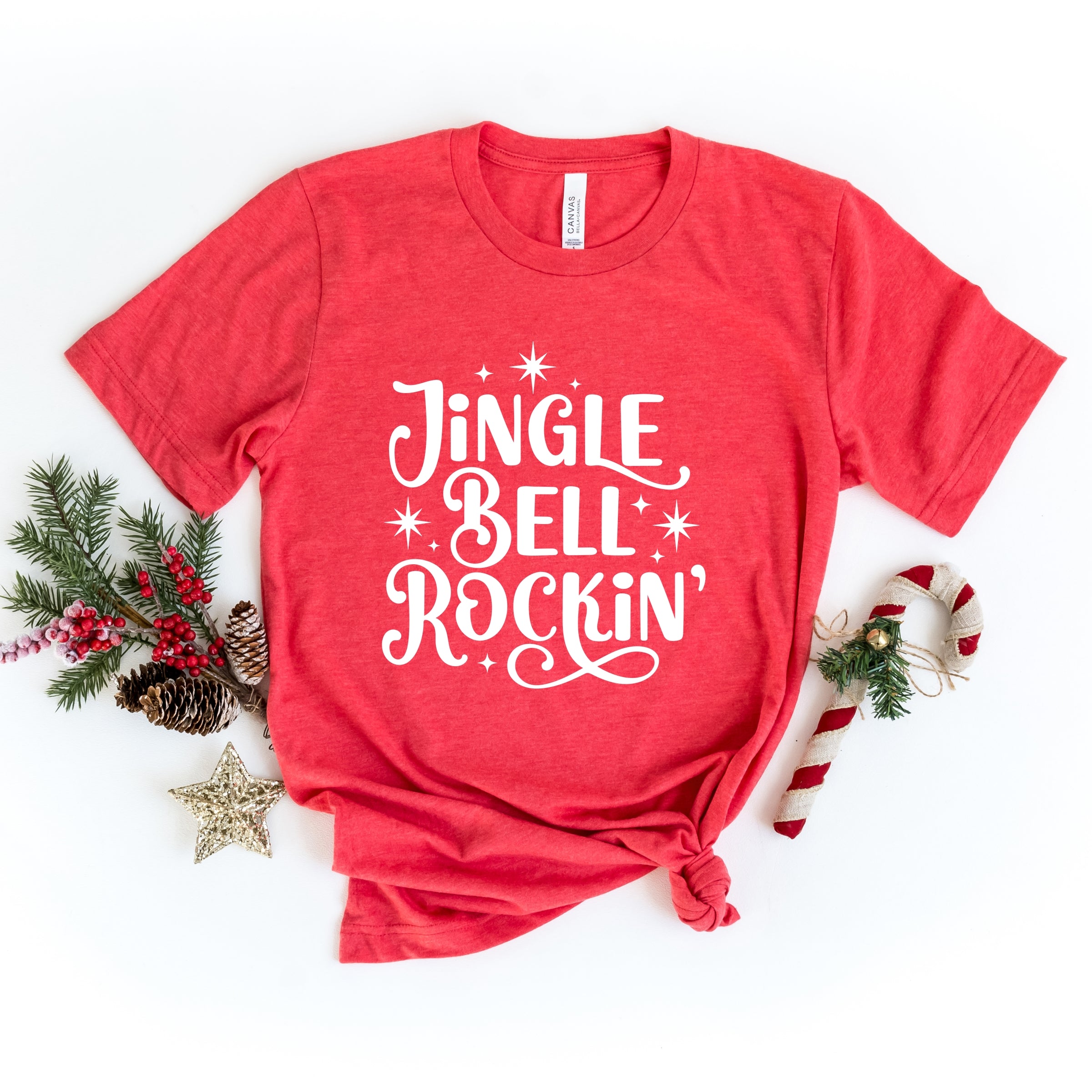 Jingle Bell Rockin' Sparkle - Womens Short Sleeve Tee