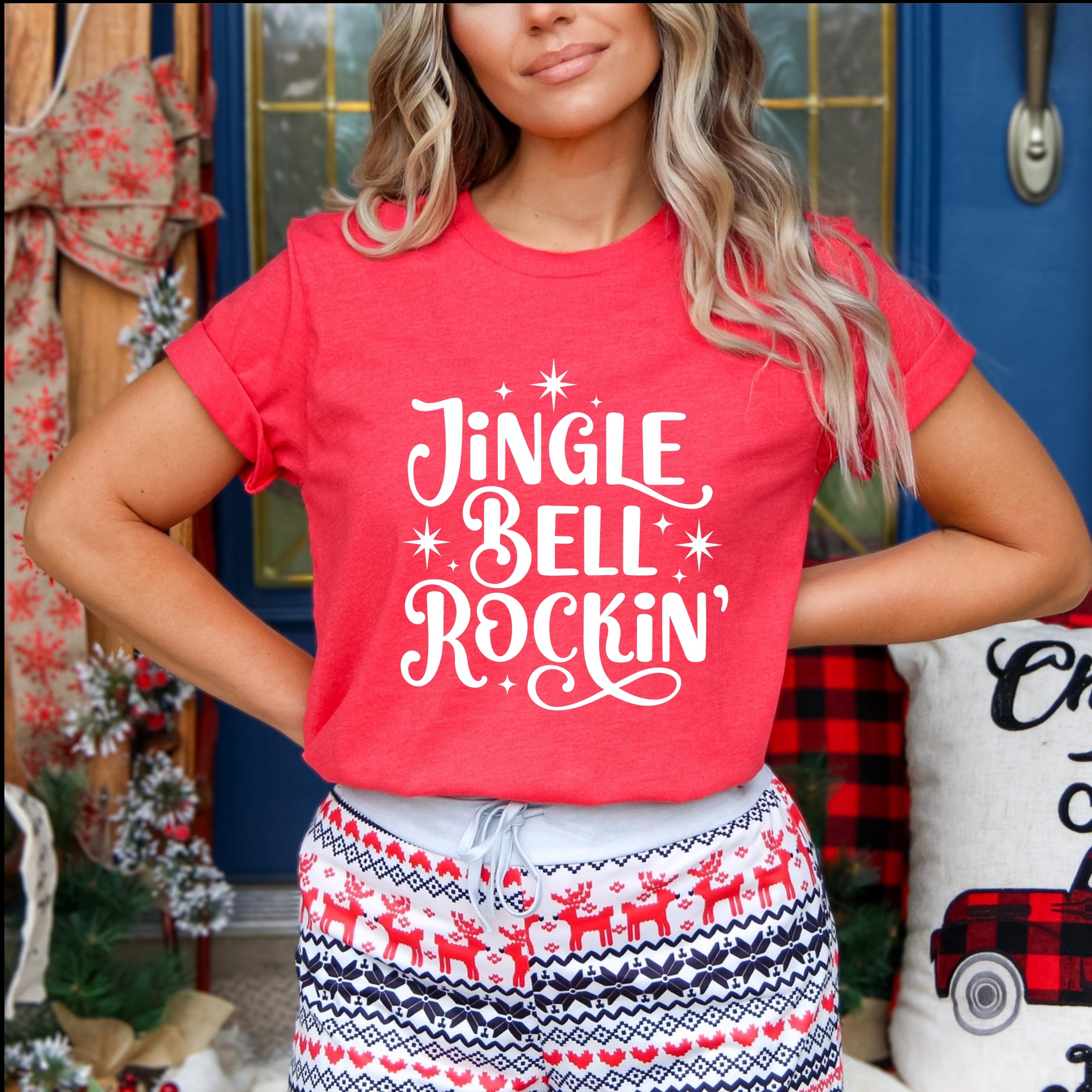 Jingle Bell Rockin' Sparkle - Womens Short Sleeve Tee