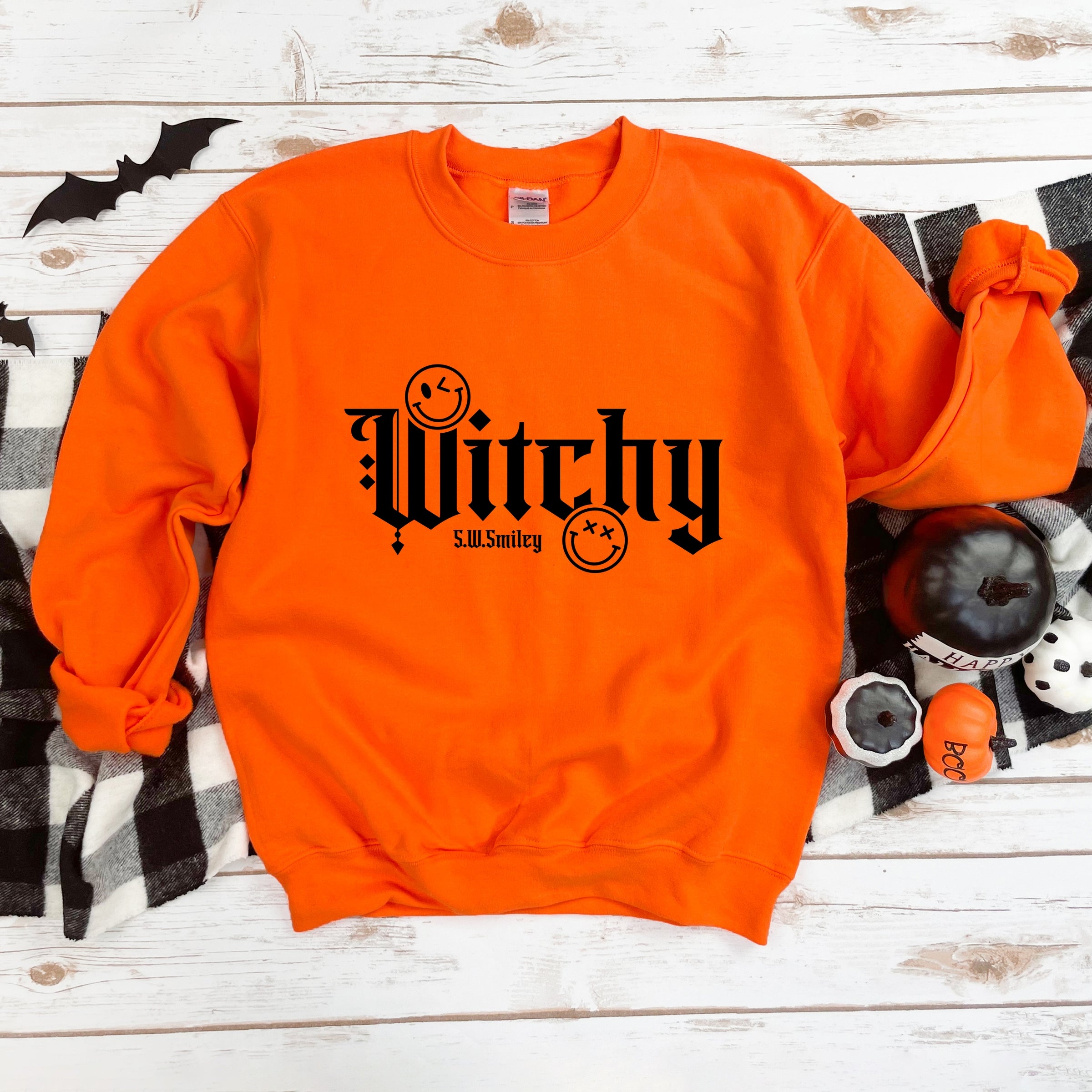 S.W.Smiley Witchy Bold - Women's Graphic Sweatshirt