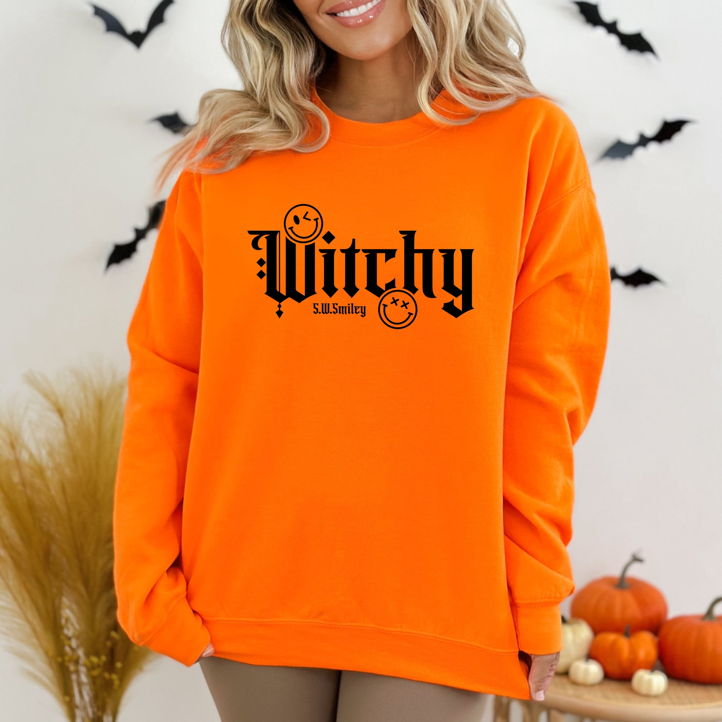 S.W.Smiley Witchy Bold - Women's Graphic Sweatshirt