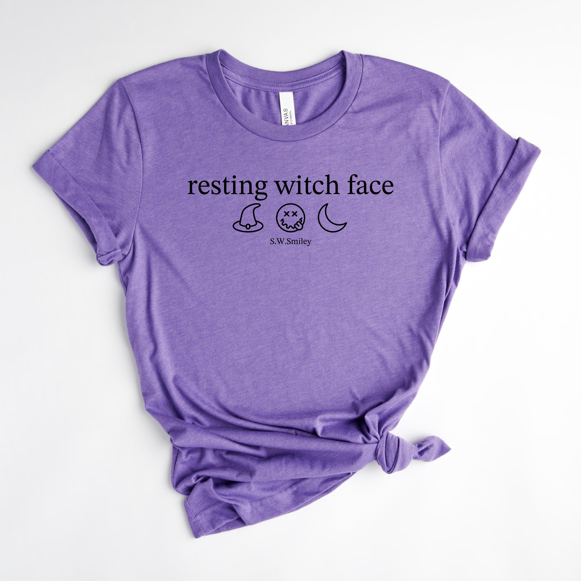 S.W.Smiley Resting Witch Face Typewriter - Women's Short Sleeve Graphic T-Shirt
