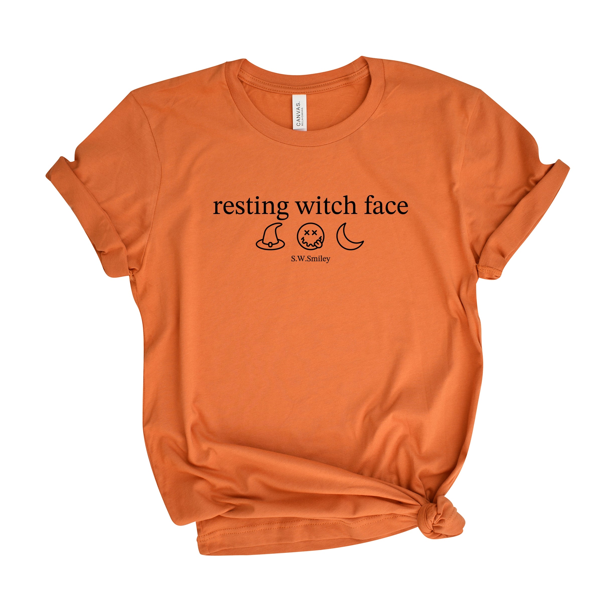 S.W.Smiley Resting Witch Face Typewriter - Women's Short Sleeve Graphic T-Shirt