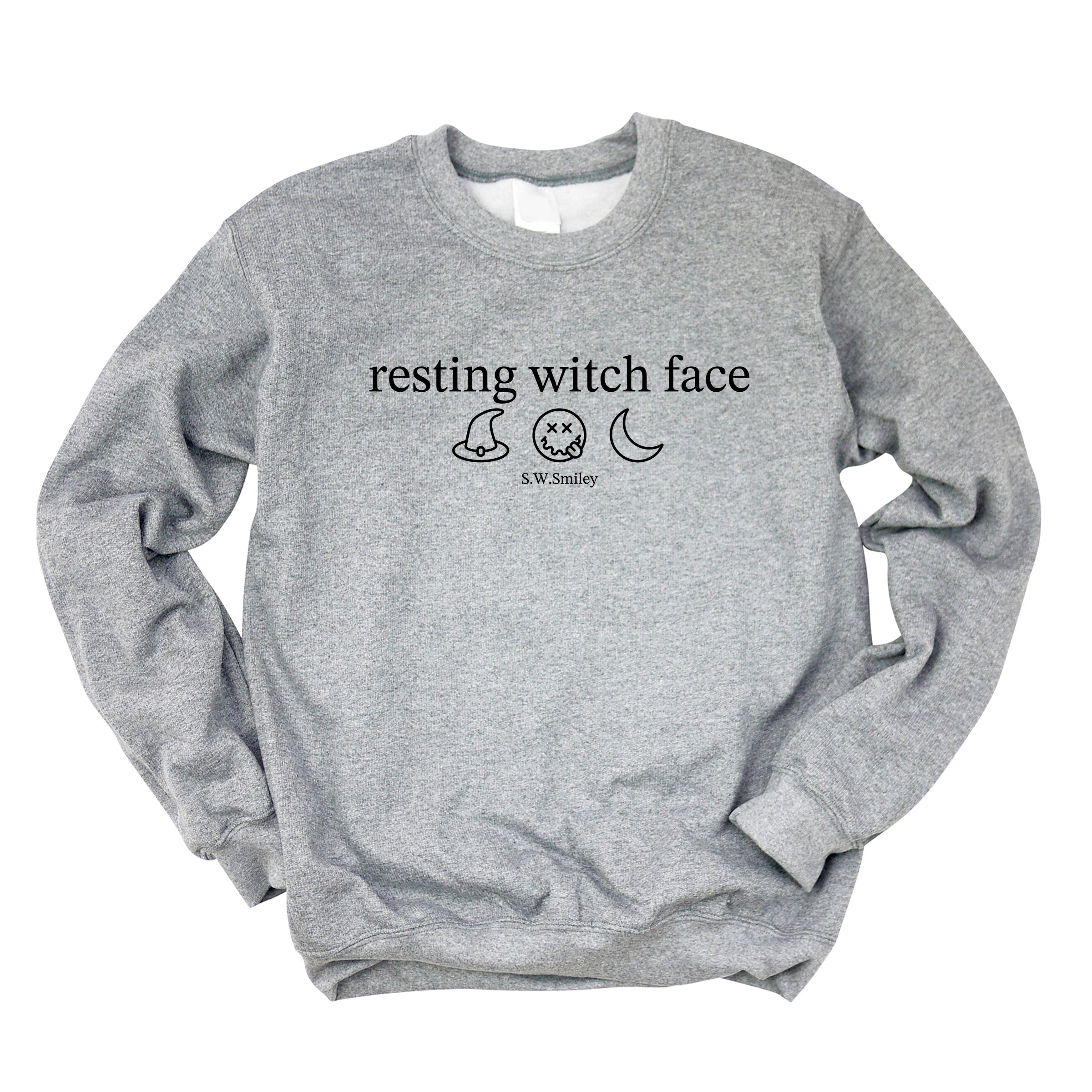 S.W.Smiley Resting Witch Face Typewriter - Women's Graphic Sweatshirt