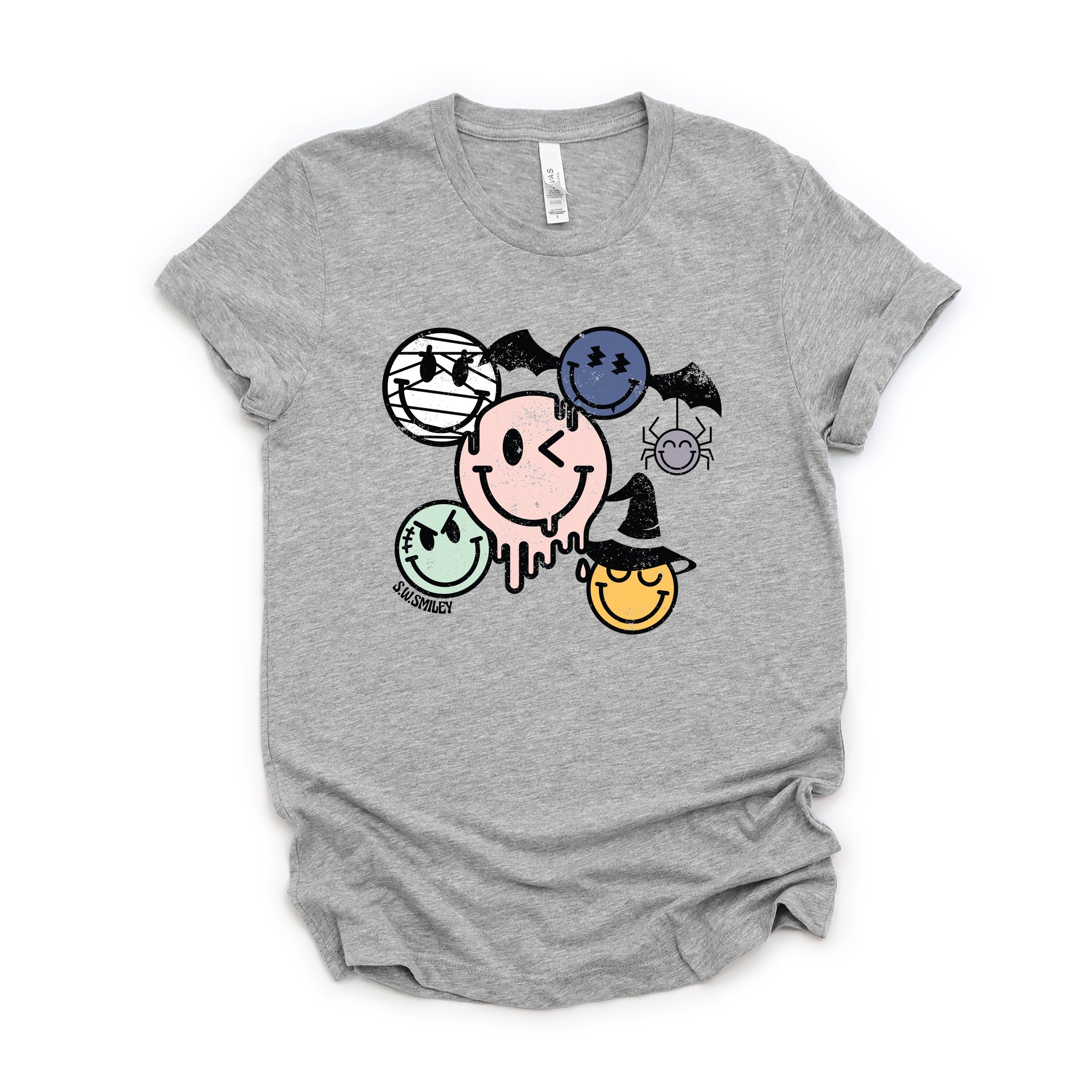 S.W.Smiley Halloween Smileys - Women's Short Sleeve Graphic T-Shirt