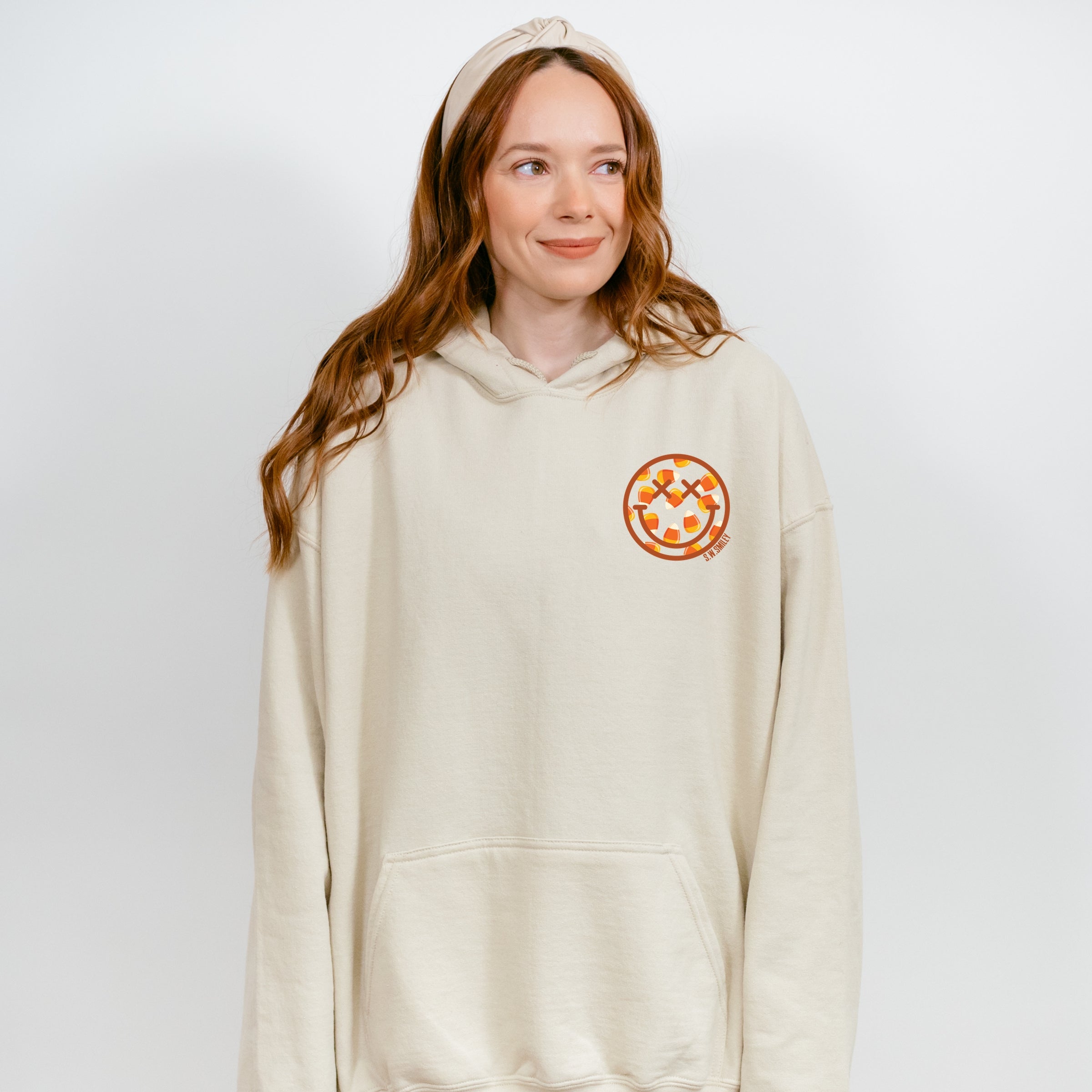 S.W.Smiley Candy Corn Smile - Women's Graphic Hoodie