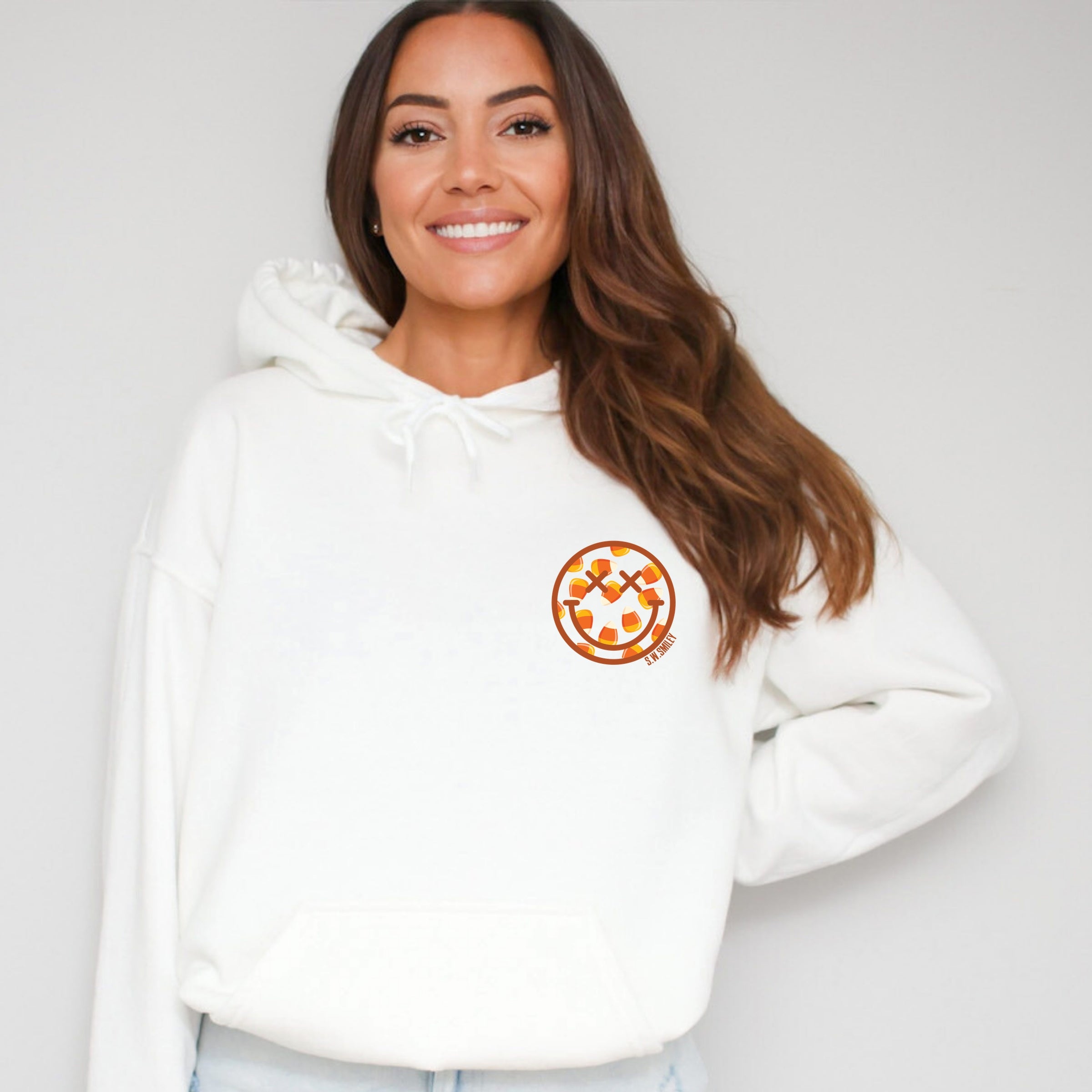 S.W.Smiley Candy Corn Smile - Women's Graphic Hoodie