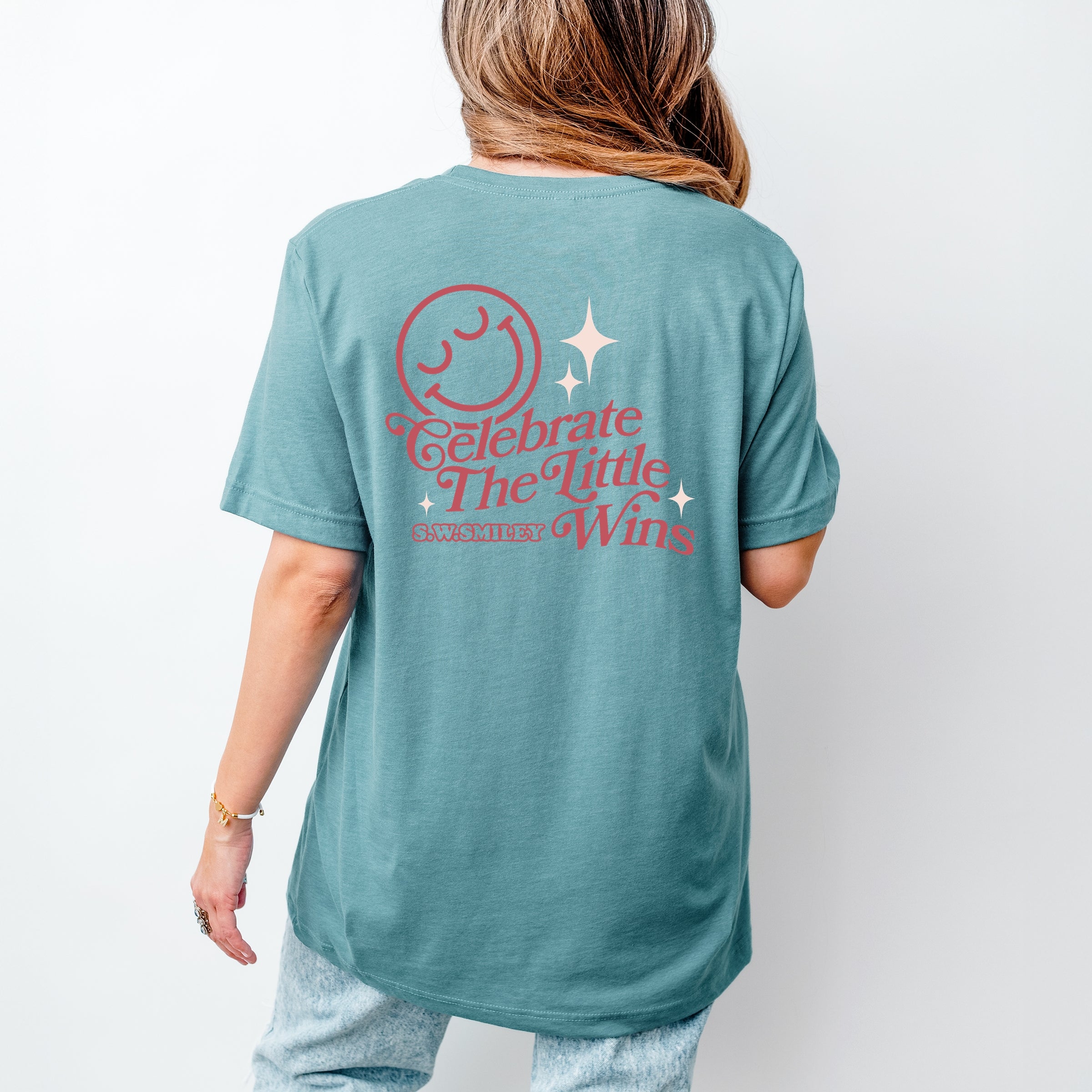 S.W.Smiley Celebrate The Little Wins - Women's Short Sleeve Graphic T-Shirt