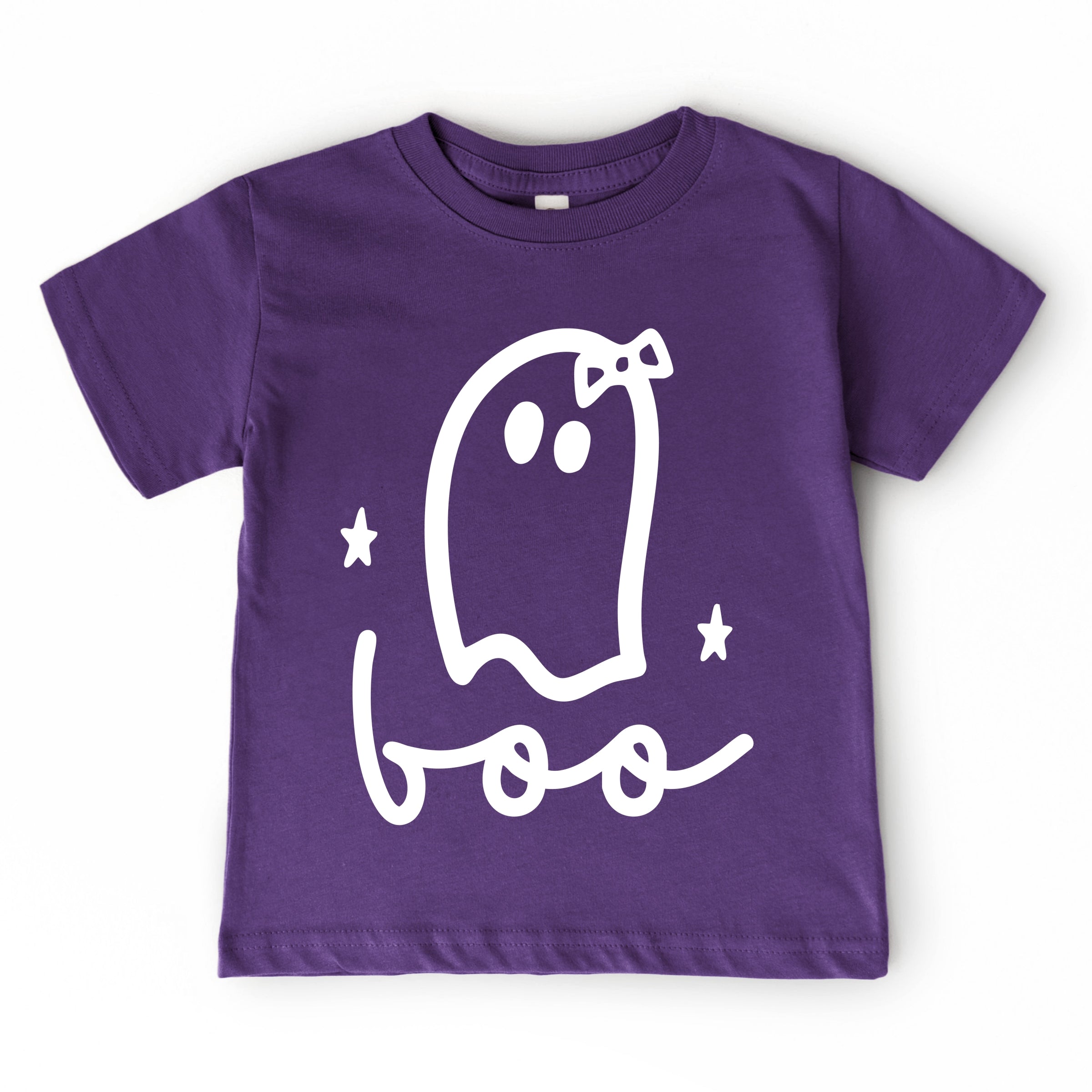 Boo Ghost Bow - Youth Short Sleeve Graphic T-Shirt and Toddler Short Sleeve Graphic T-Shirt