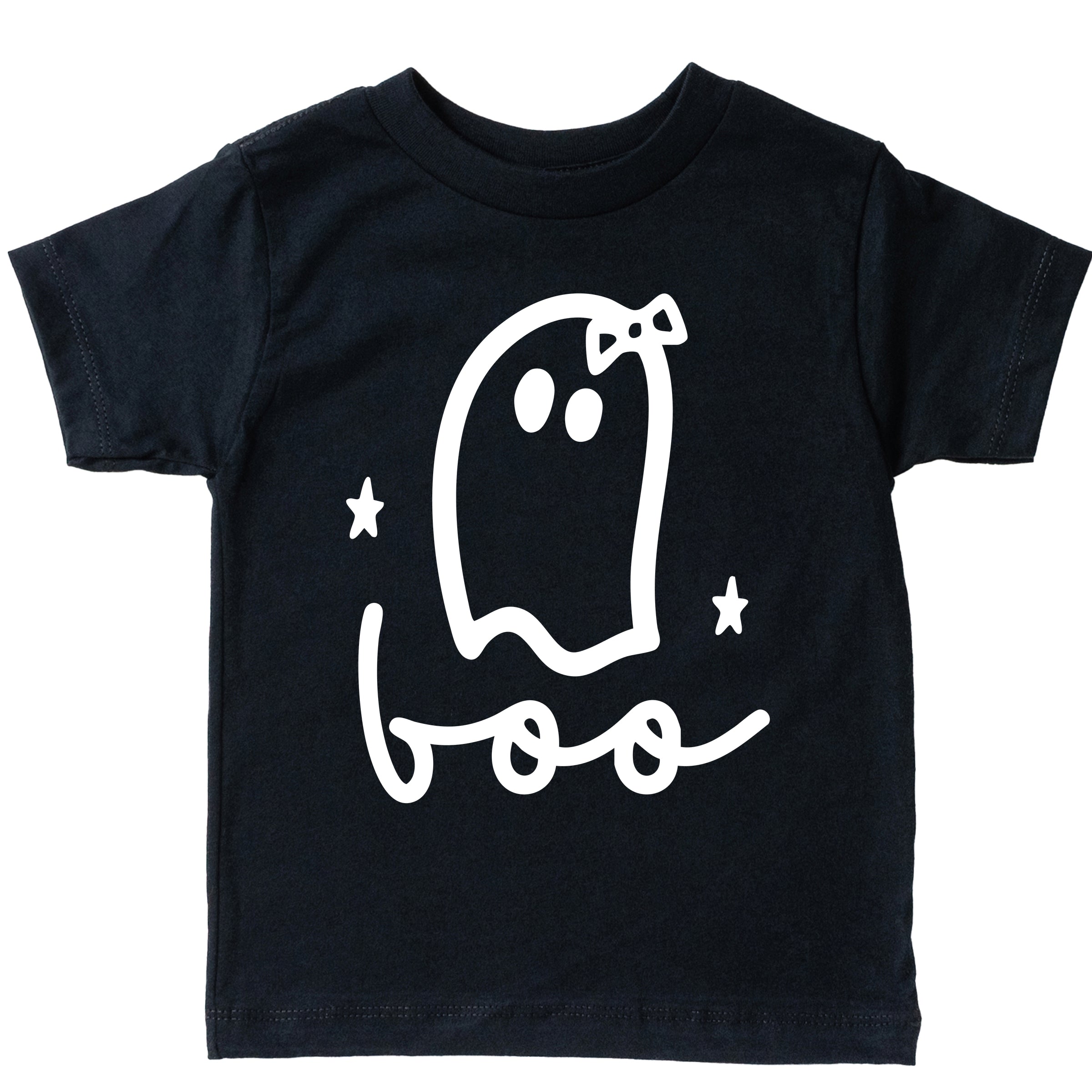 Boo Ghost Bow - Youth Short Sleeve Graphic T-Shirt and Toddler Short Sleeve Graphic T-Shirt