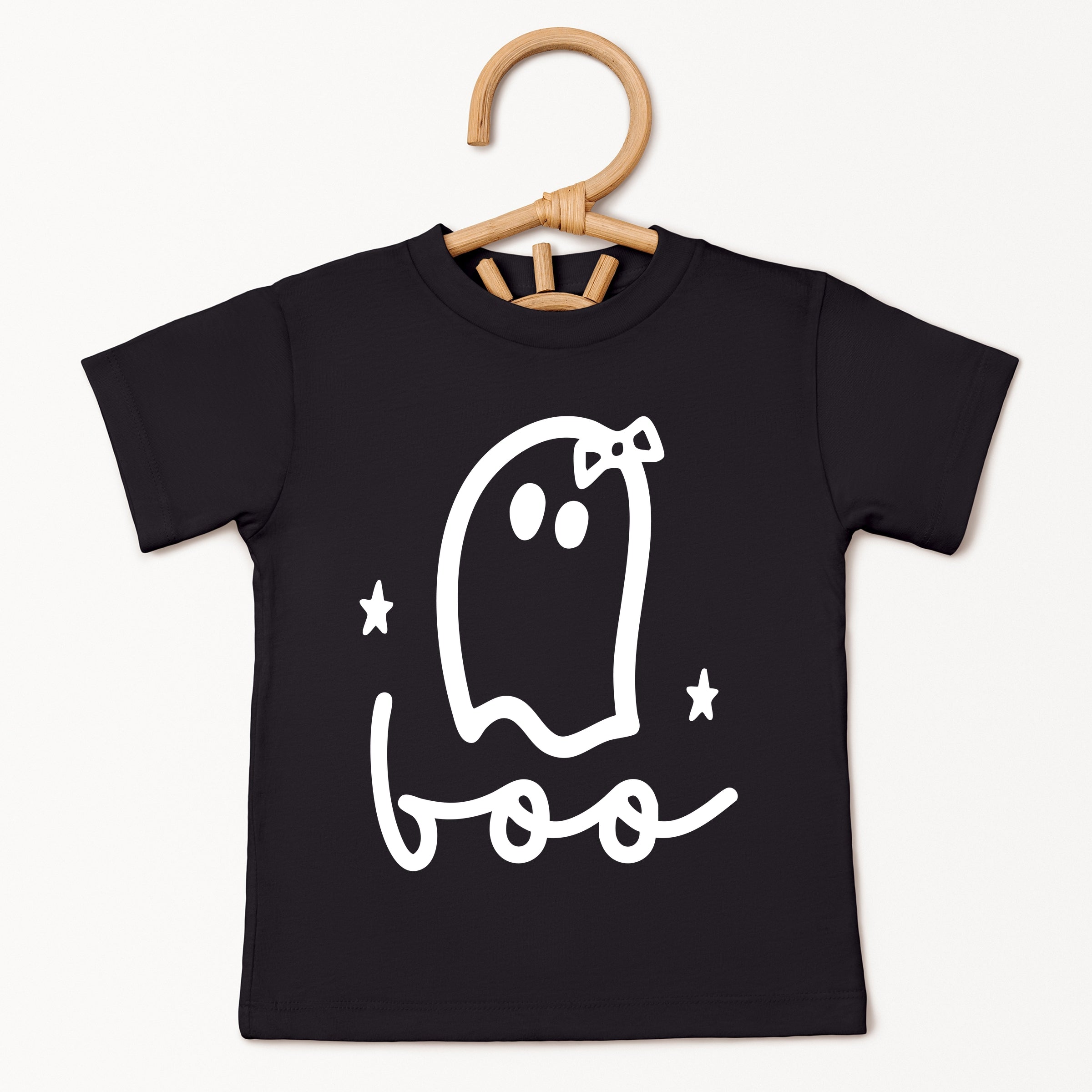 Boo Ghost Bow - Youth Short Sleeve Graphic T-Shirt and Toddler Short Sleeve Graphic T-Shirt