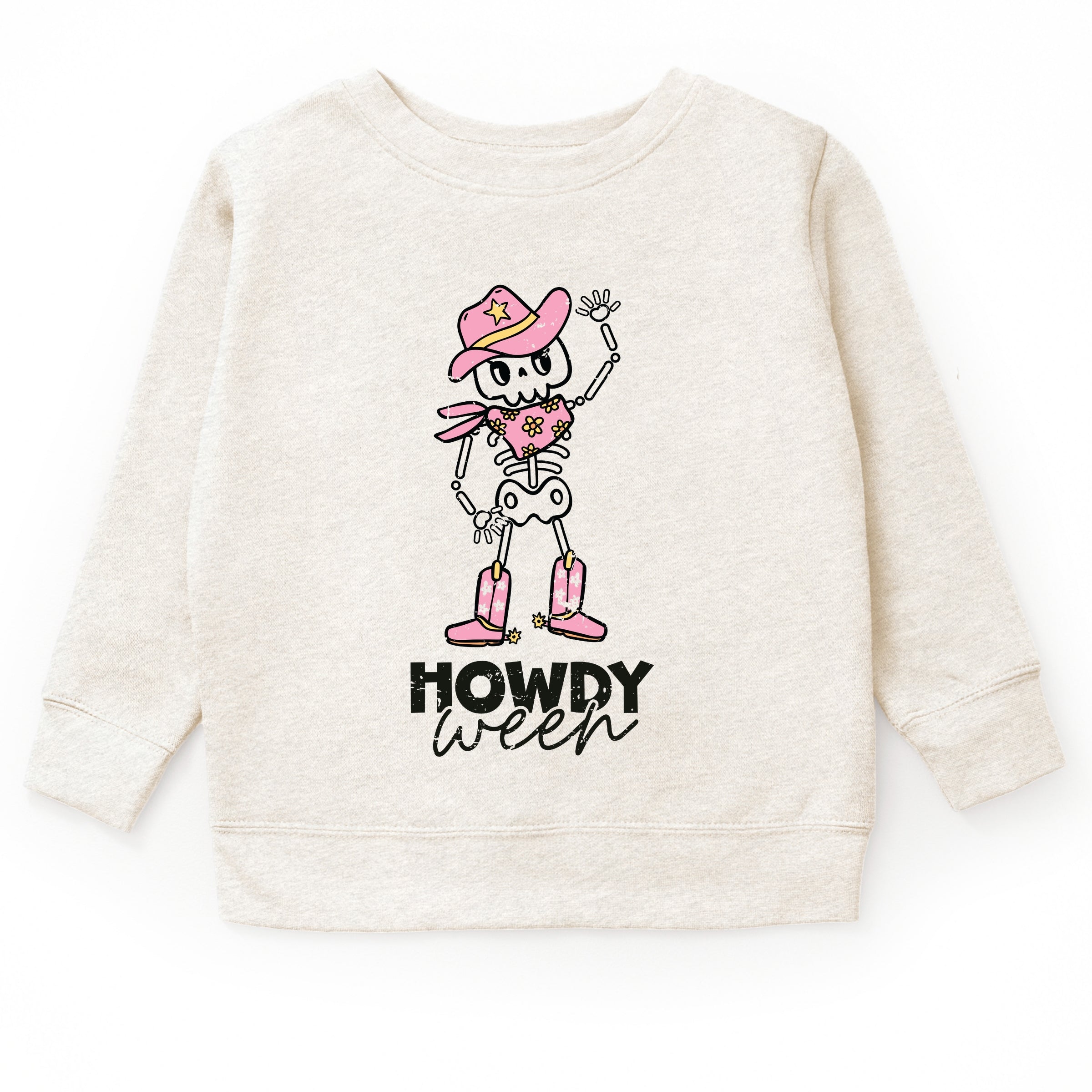 Howdyween Skeleton - Kids Toddler Sweatshirt and Kids Youth Sweatshirt