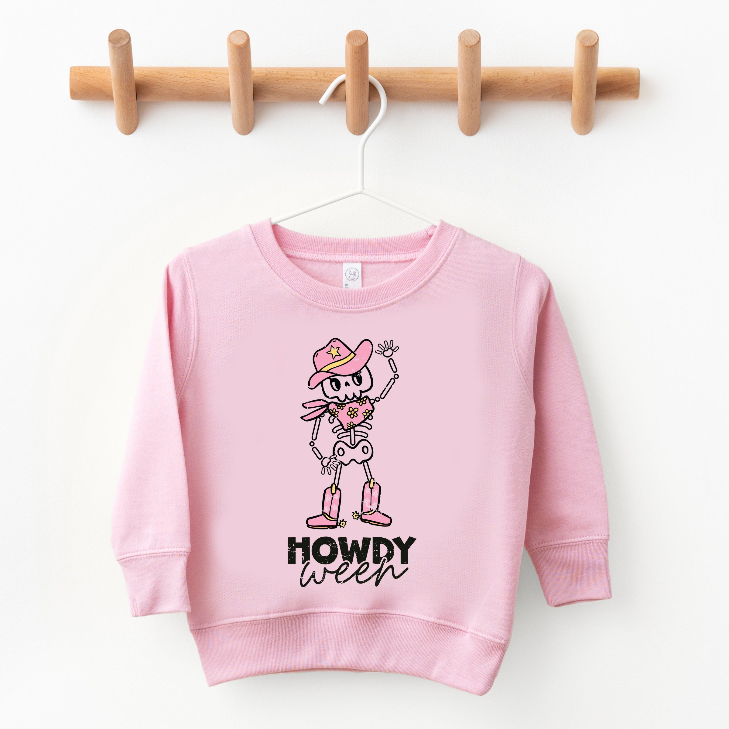 Howdyween Skeleton - Kids Toddler Sweatshirt and Kids Youth Sweatshirt