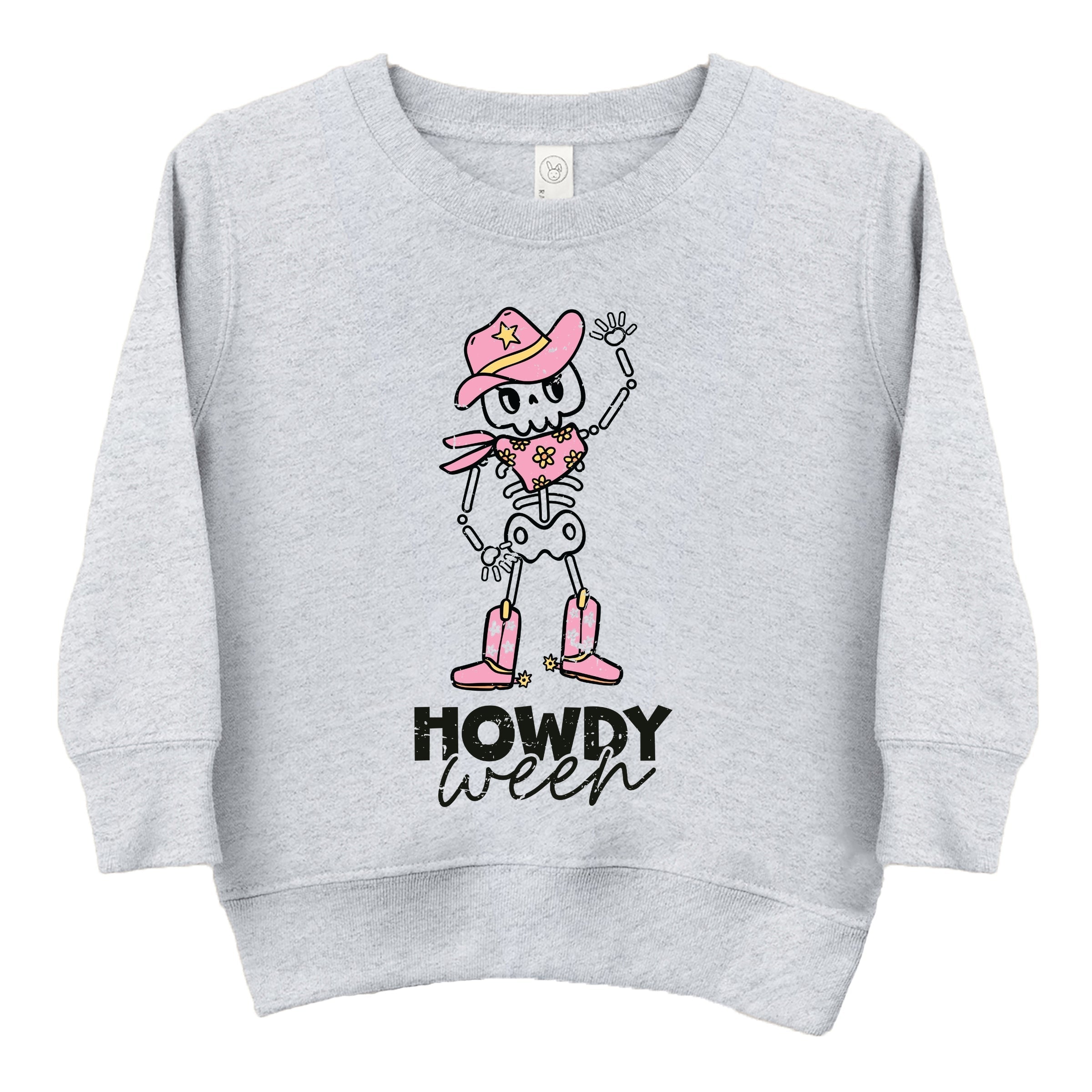 Howdyween Skeleton - Kids Toddler Sweatshirt and Kids Youth Sweatshirt