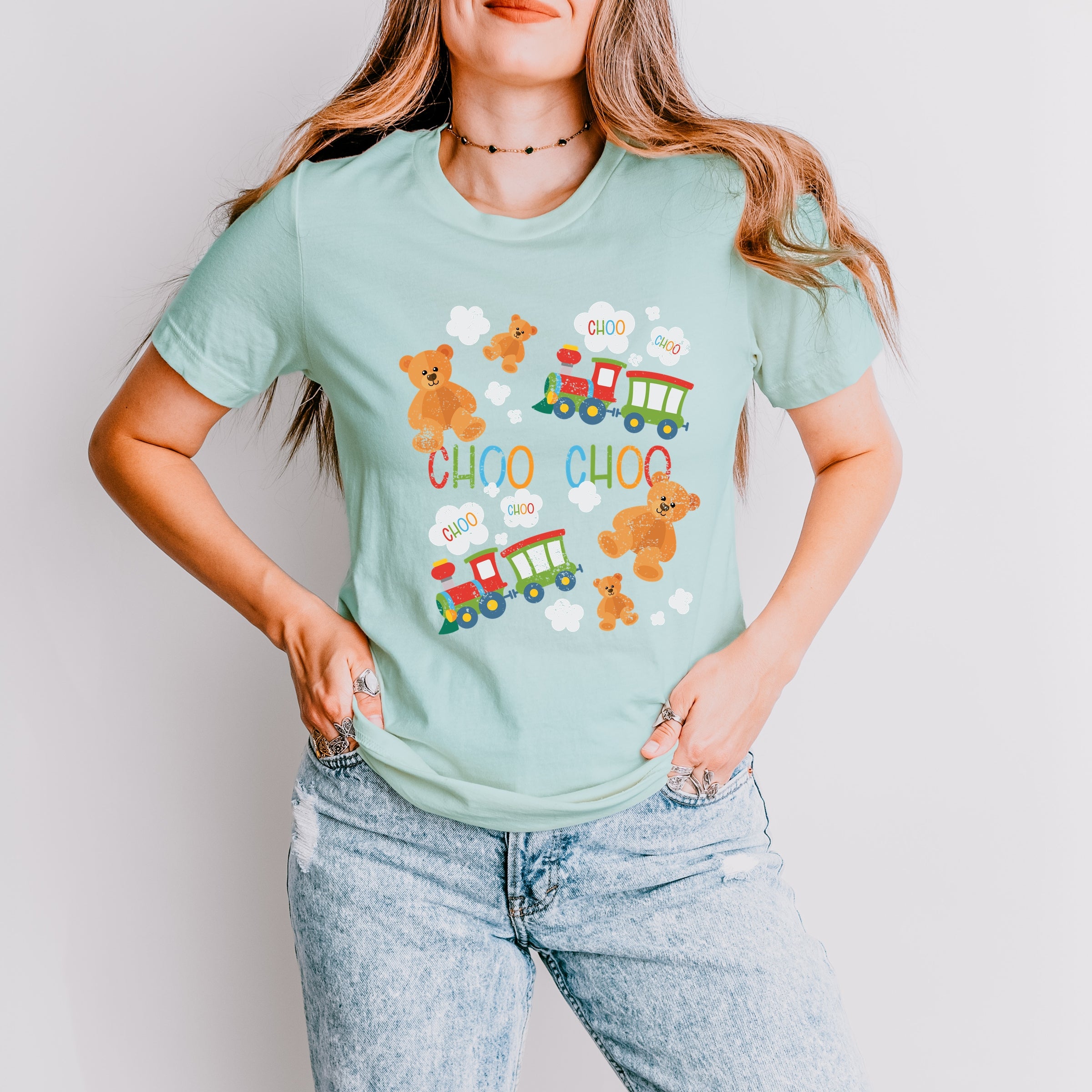 Teddy Bears and Choo Choo Trains - Short Sleeve Tee