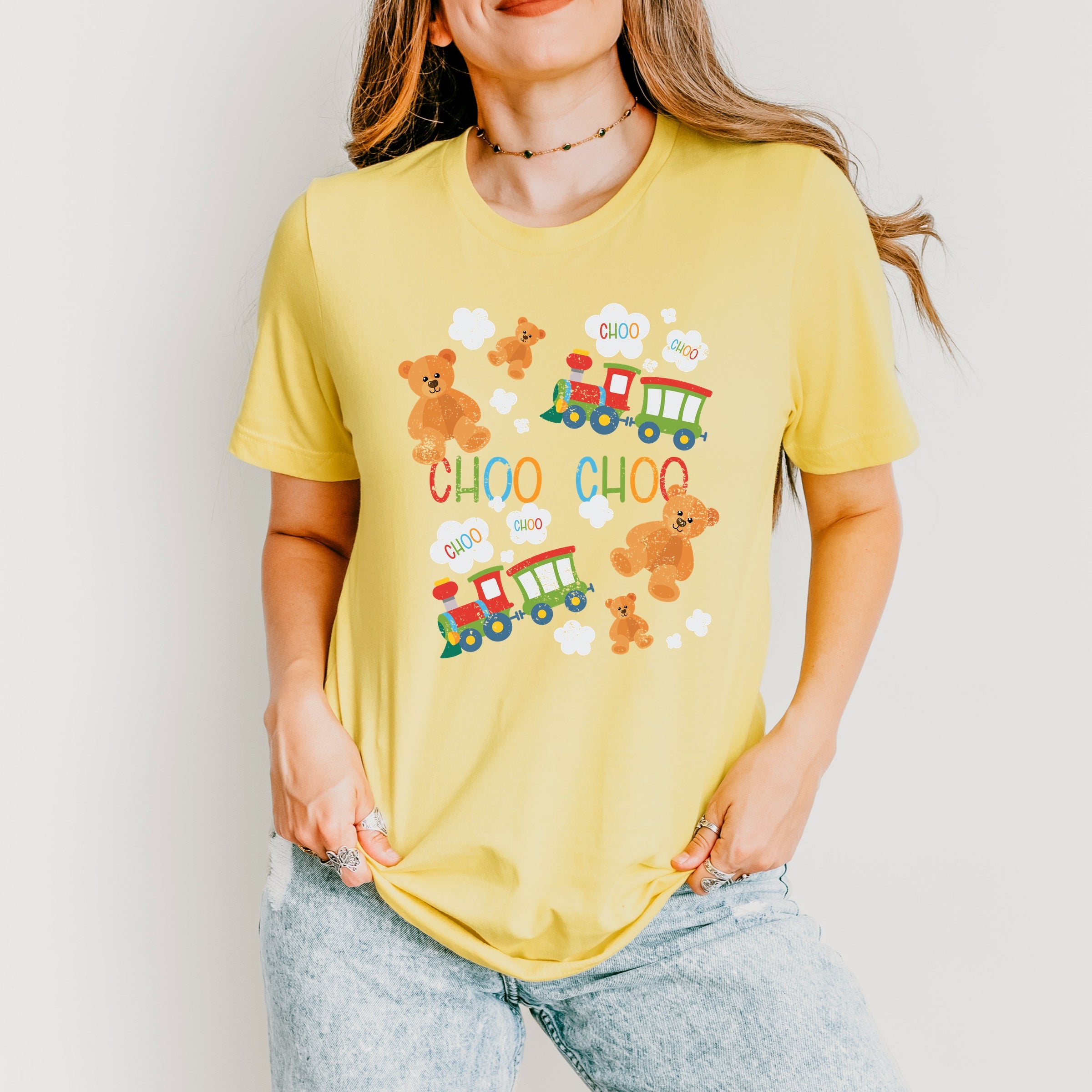 Teddy Bears and Choo Choo Trains - Short Sleeve Tee